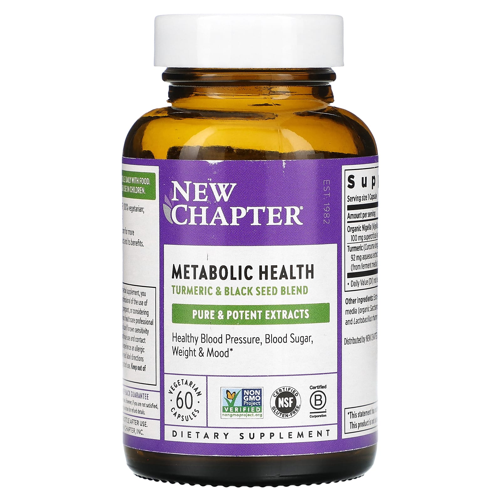 New Chapter, Turmeric & Black Seed Blend, 60 Vegetarian Capsules - B075LNDNWY