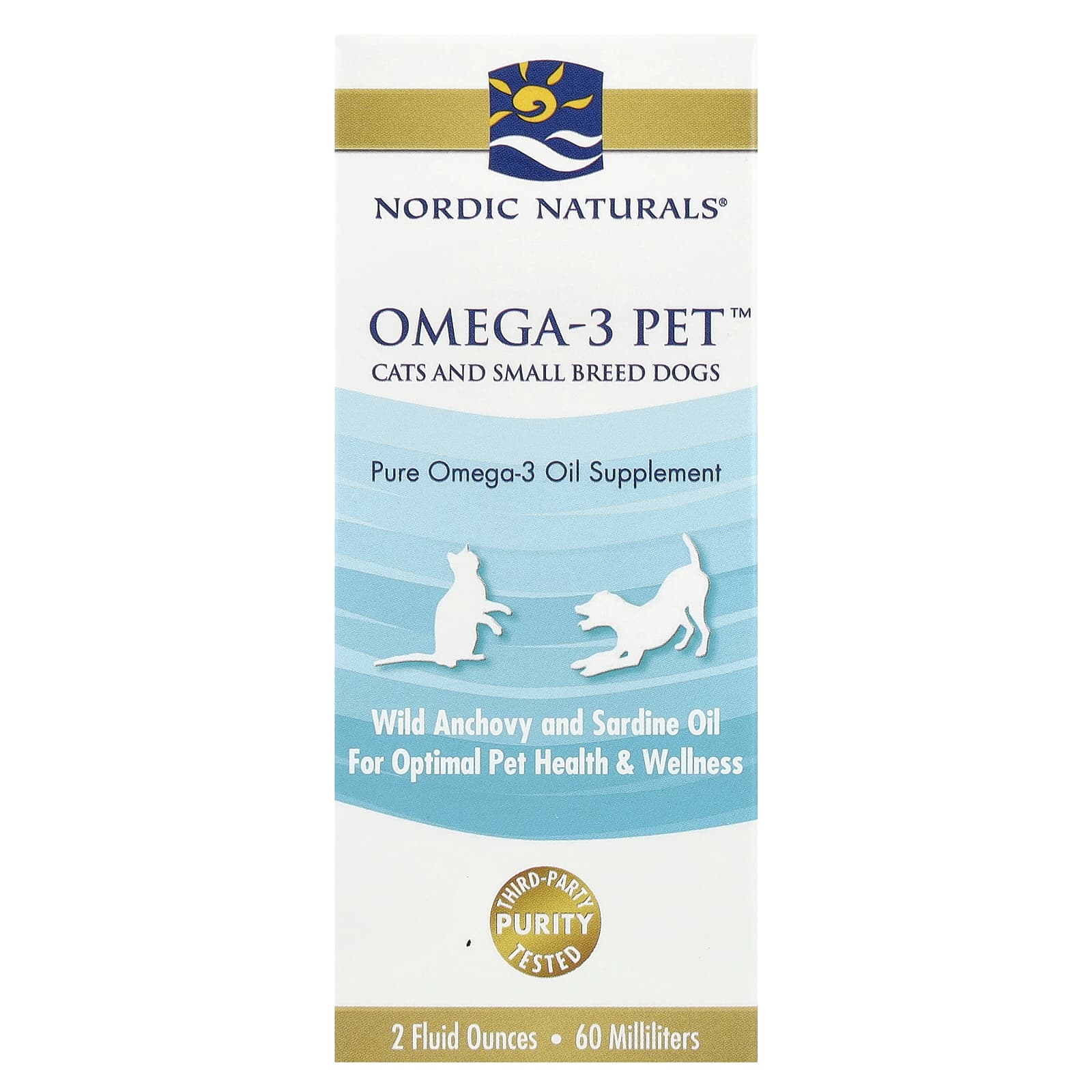 Nordic Naturals, Omega-3 Pet™, Cats and Small Breed Dogs, 2 fl oz (60 ml) - B008OYAZUE