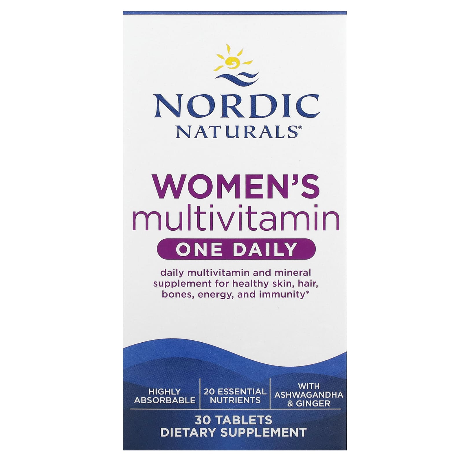 Nordic Naturals, Women's Multivitamin, One Daily, 30 Tablets - B0CB6ZBY89