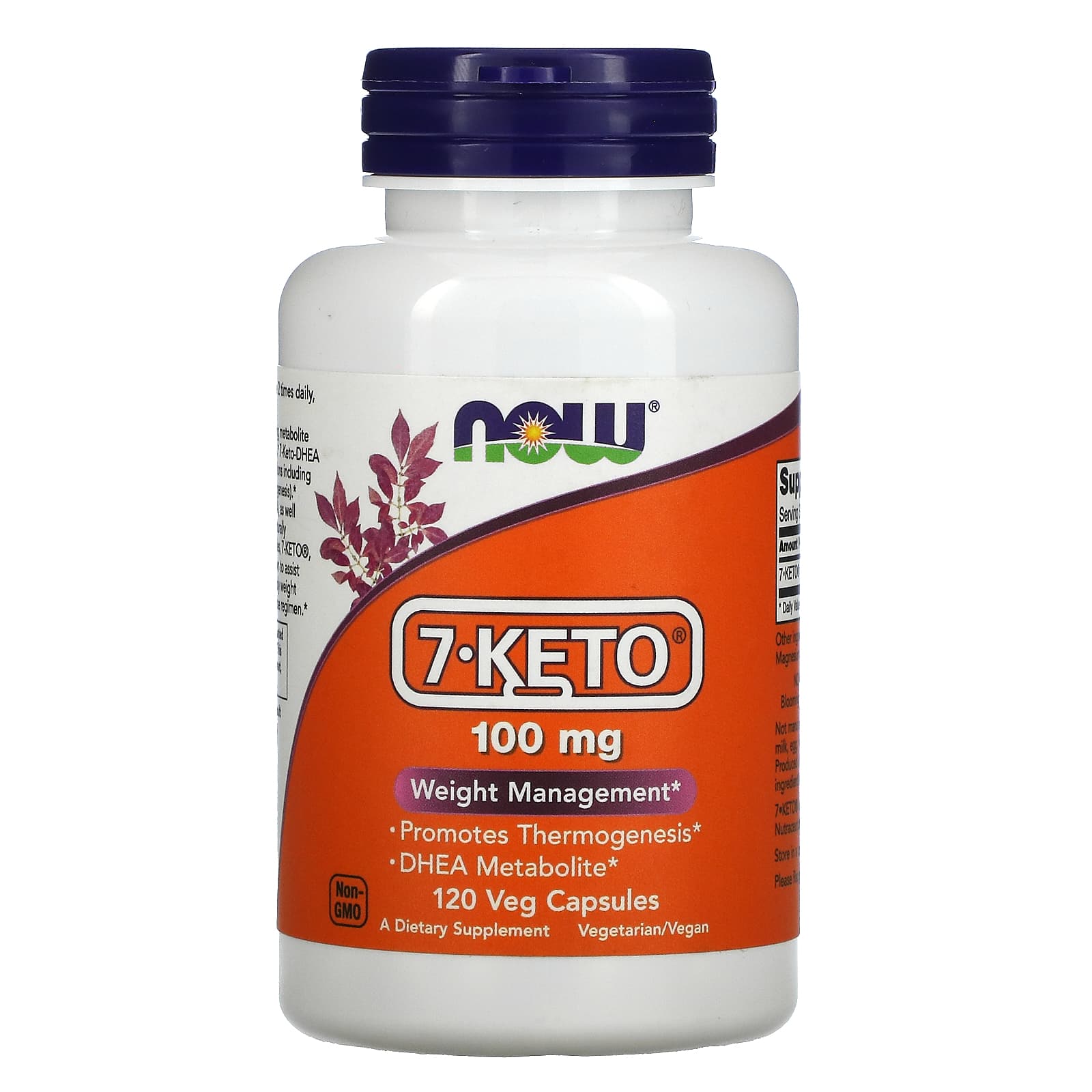 NOW Foods, 7-KETO, 100 mg, 120 Veg Capsules - B007KG4N82