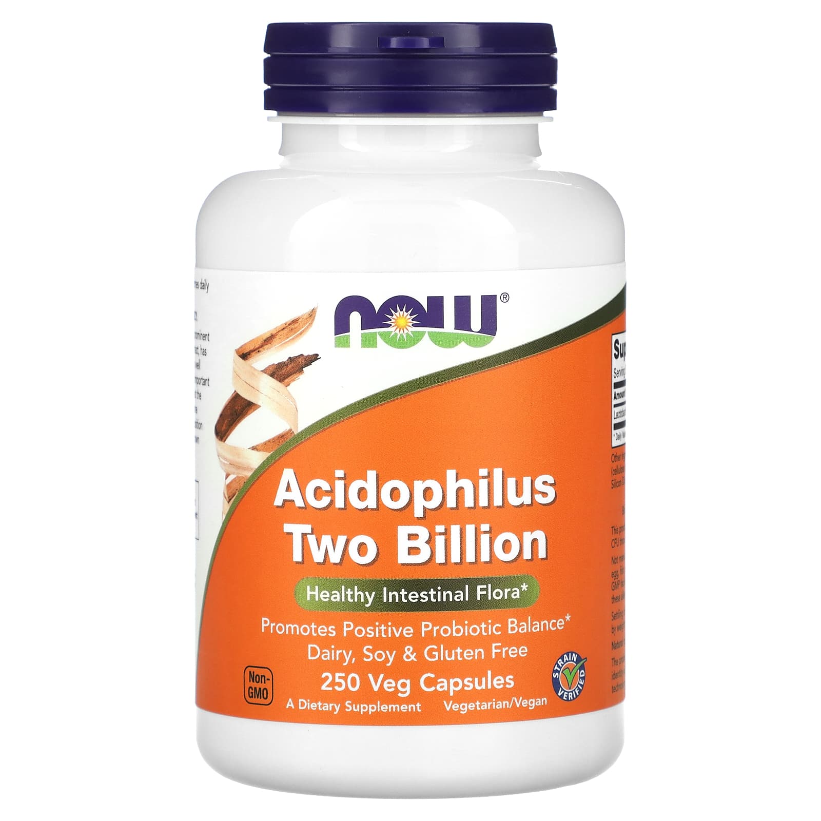 NOW Foods, Acidophilus Two Billion, 250 Veg Capsules - B0009DVYC6
