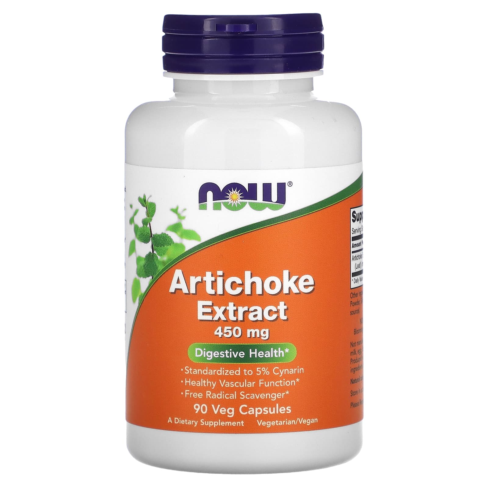 NOW Foods, Artichoke Extract, 450 mg, 90 Veg Capsules - B000OSQQDS