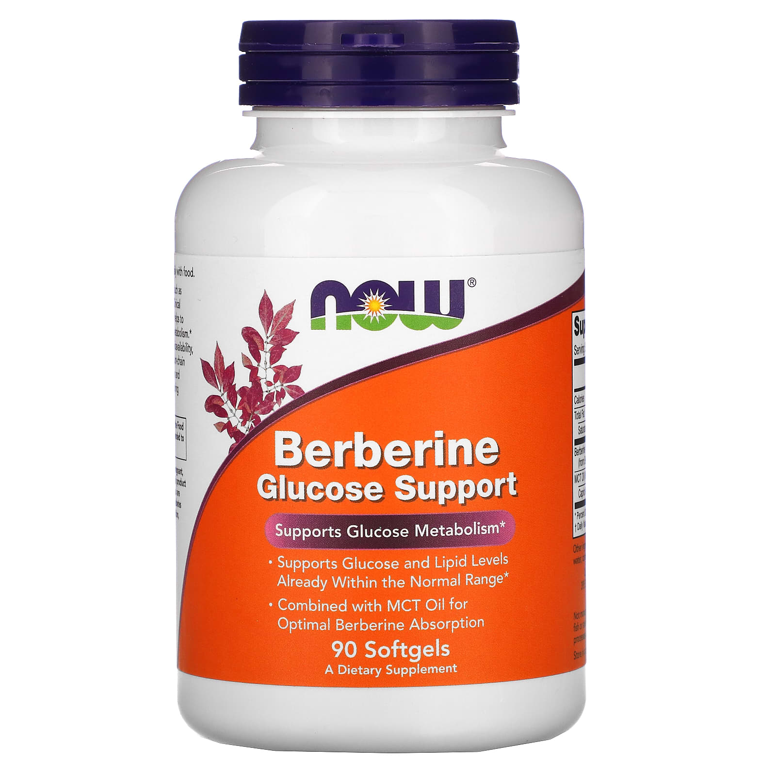 NOW Foods, Berberine Glucose Support, 90 Softgels - B07PSMZ3J1