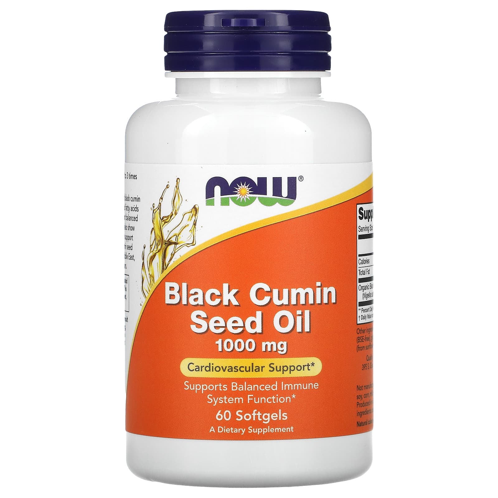 NOW Foods, Black Cumin Seed Oil, 1,000 mg, 60 Softgels - B07ZL3V1DN