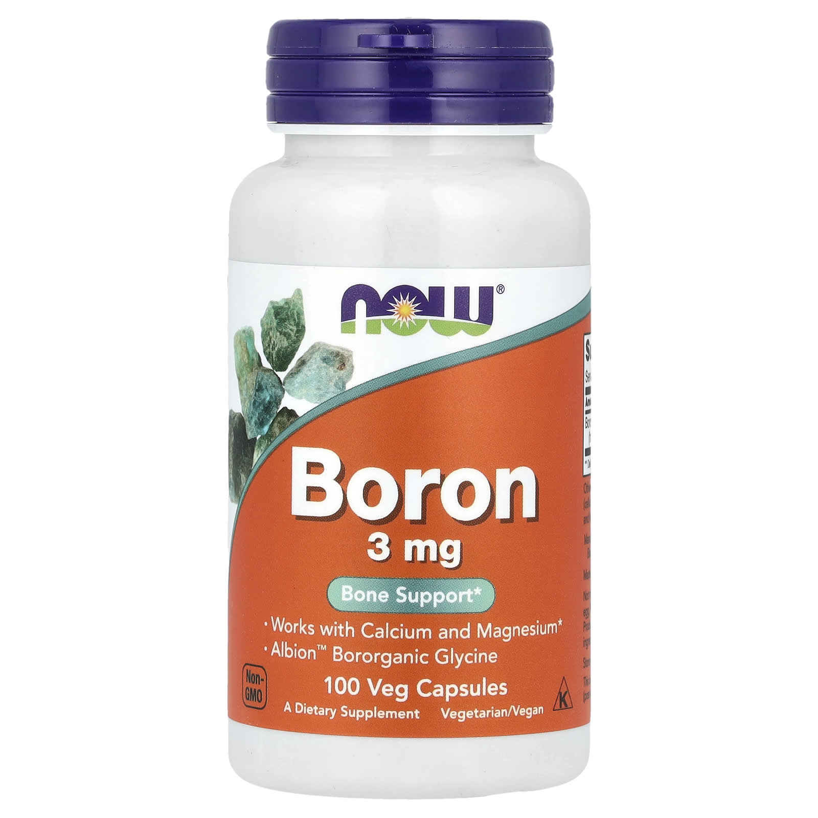NOW Foods, Boron, 3 mg, 100 Veg Capsules - B0013OUNCW