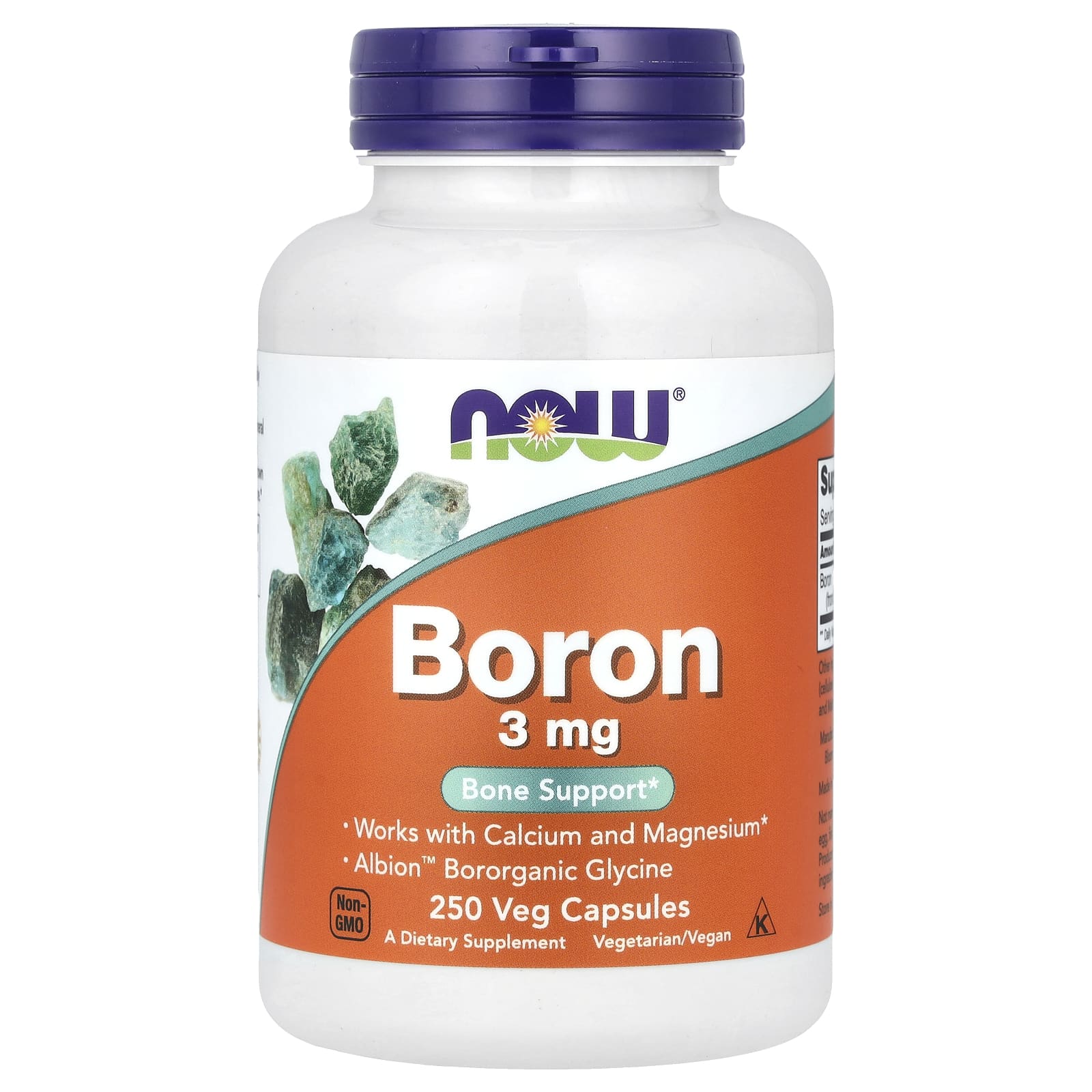NOW Foods, Boron, 3 mg, 250 Veg Capsules - B00093D2NU