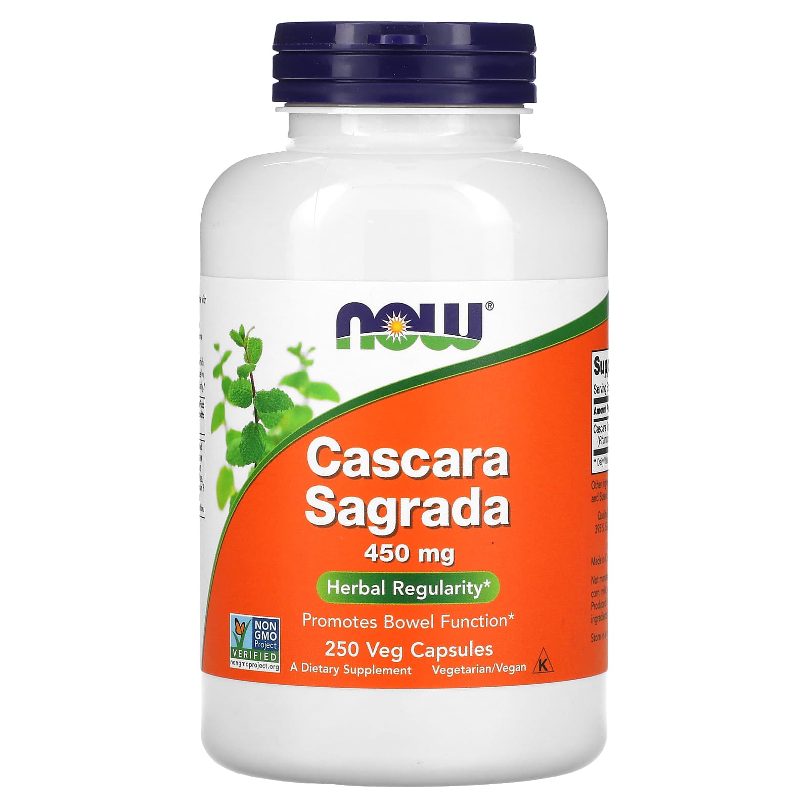 NOW Foods, Cascara Sagrada, 450 mg, 250 Veg Capsules - B0041UB1T4