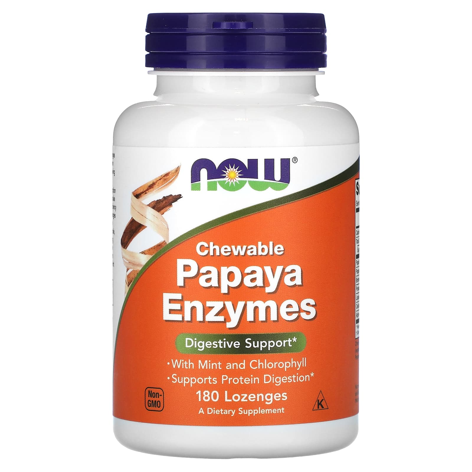 NOW Foods, Chewable Papaya Enzymes, 180 Lozenges - B000WPOT6Y