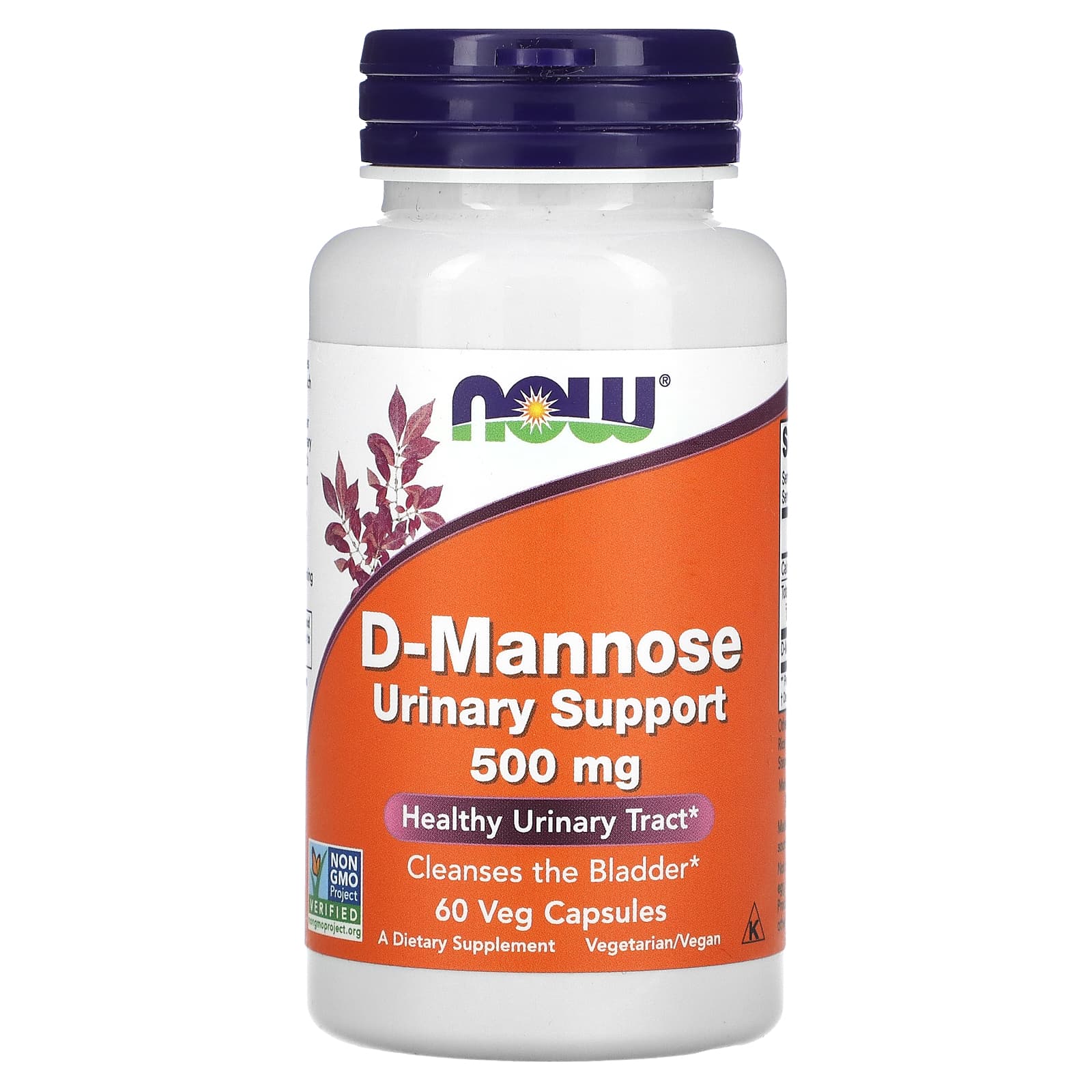 NOW Foods, D-Mannose, 1,500 mg, 60 Veg Capsules (500 mg per Capsule) - B0C545MBRC