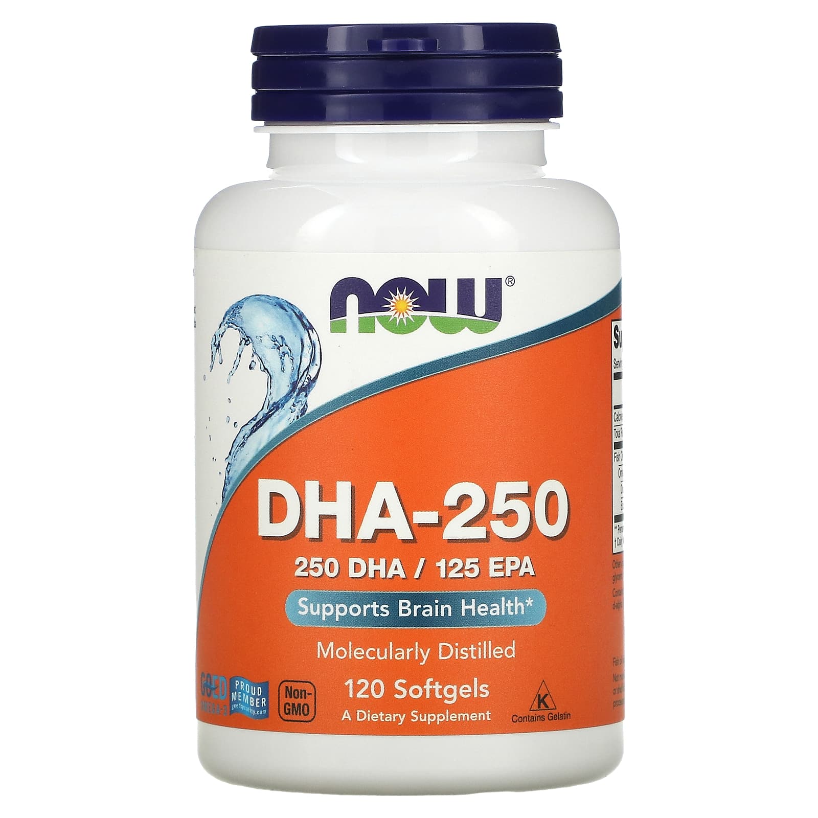 NOW Foods, DHA-250, 120 Softgels - B000WSK7NU