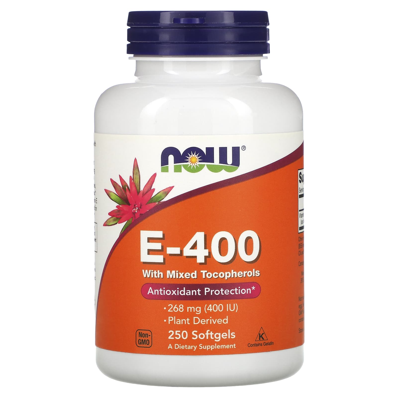 NOW Foods, E-400 with Mixed Tocopherols, 268 mg (400 IU), 250 Softgels - B0013OVYSO