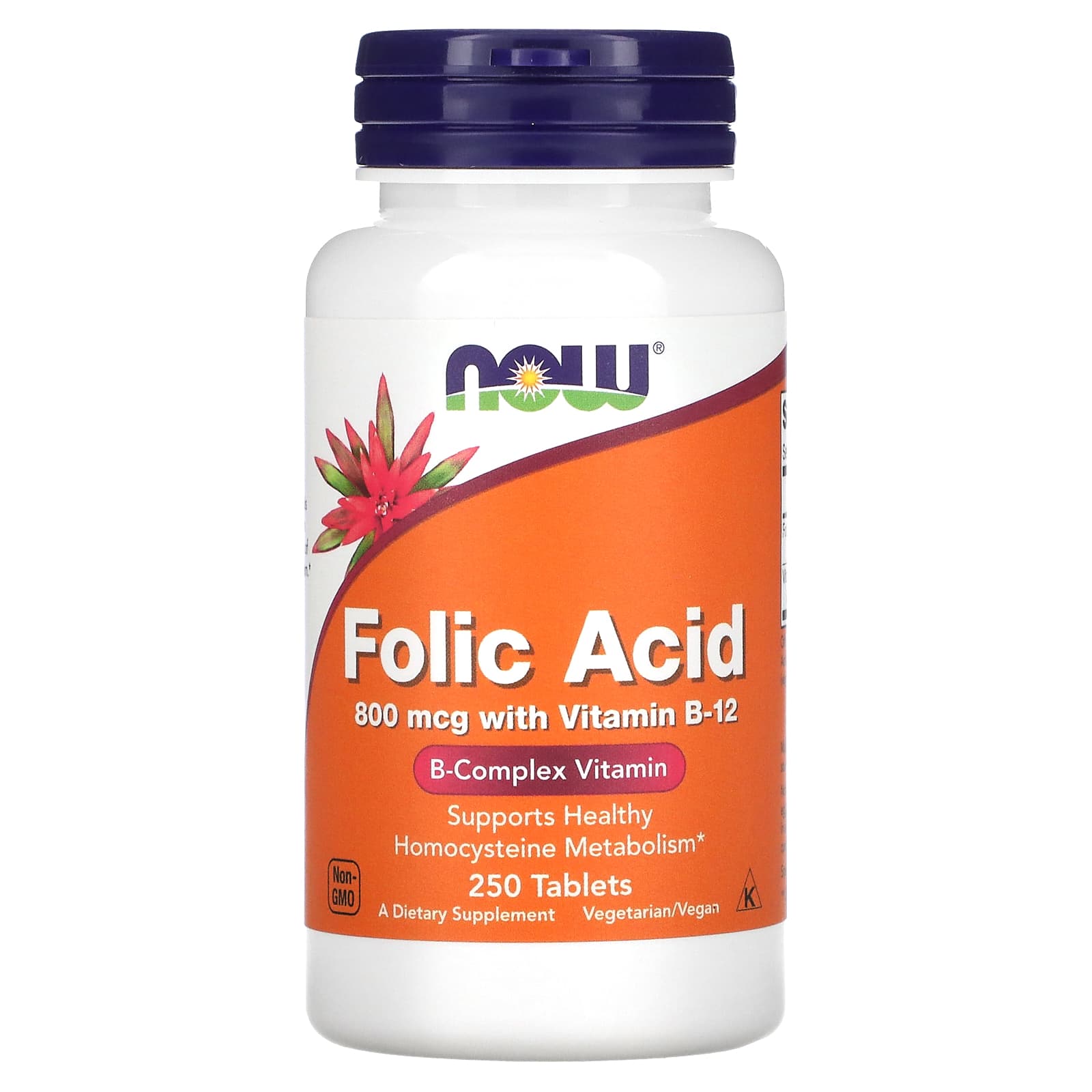 NOW Foods, Folic Acid, 800 mcg, 250 Tablets - B0009U84Z4