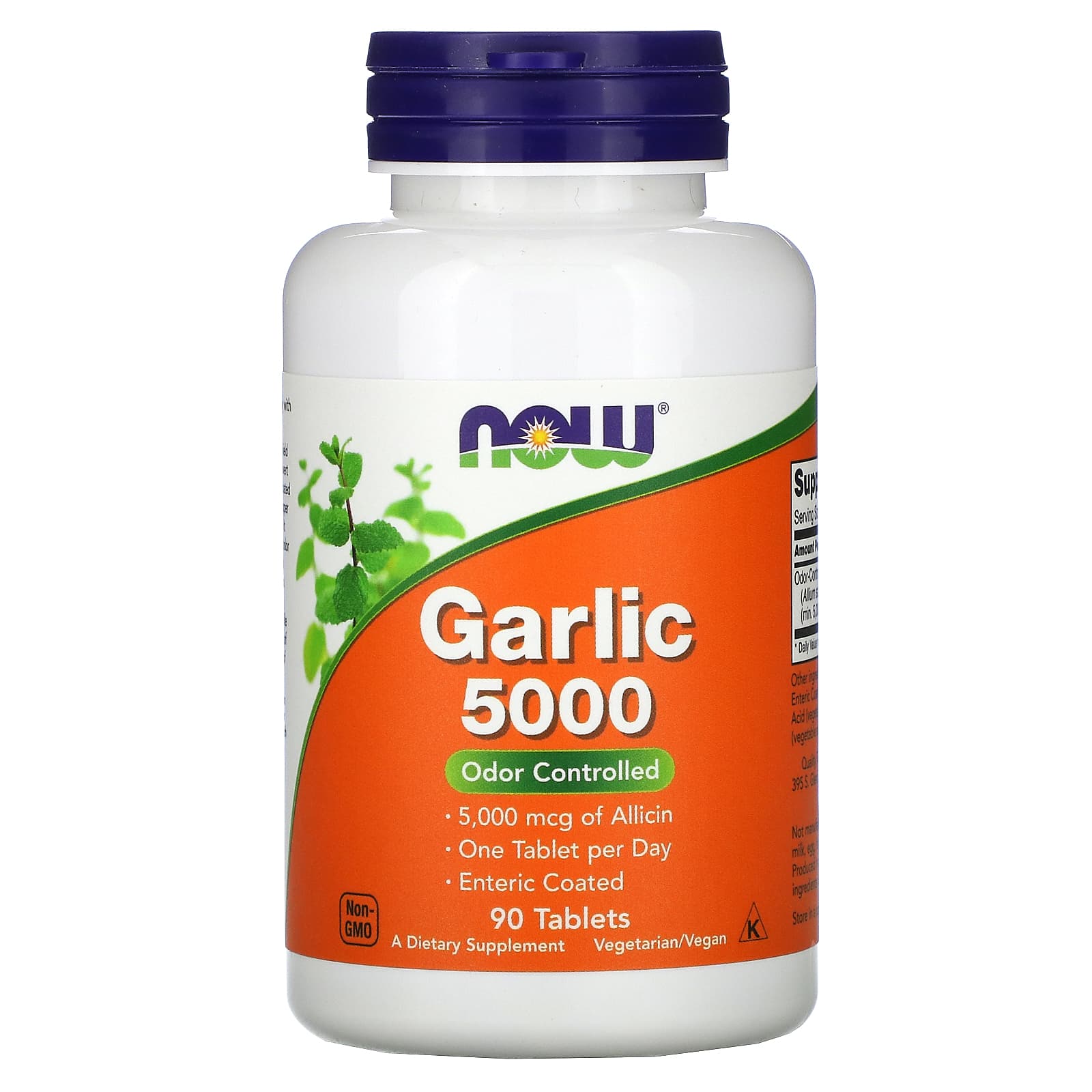 NOW Foods, Garlic 5000, 90 Tablets - B006W990J0