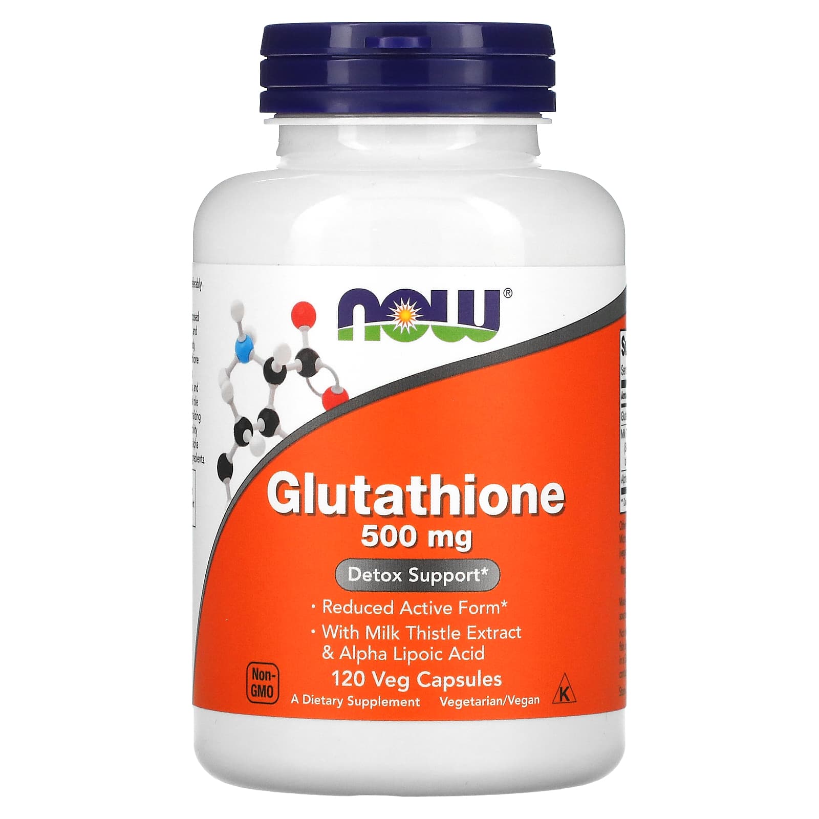 NOW Foods, Glutathione, 500 mg, 120 Veg Capsules - B0B3JKB3WG