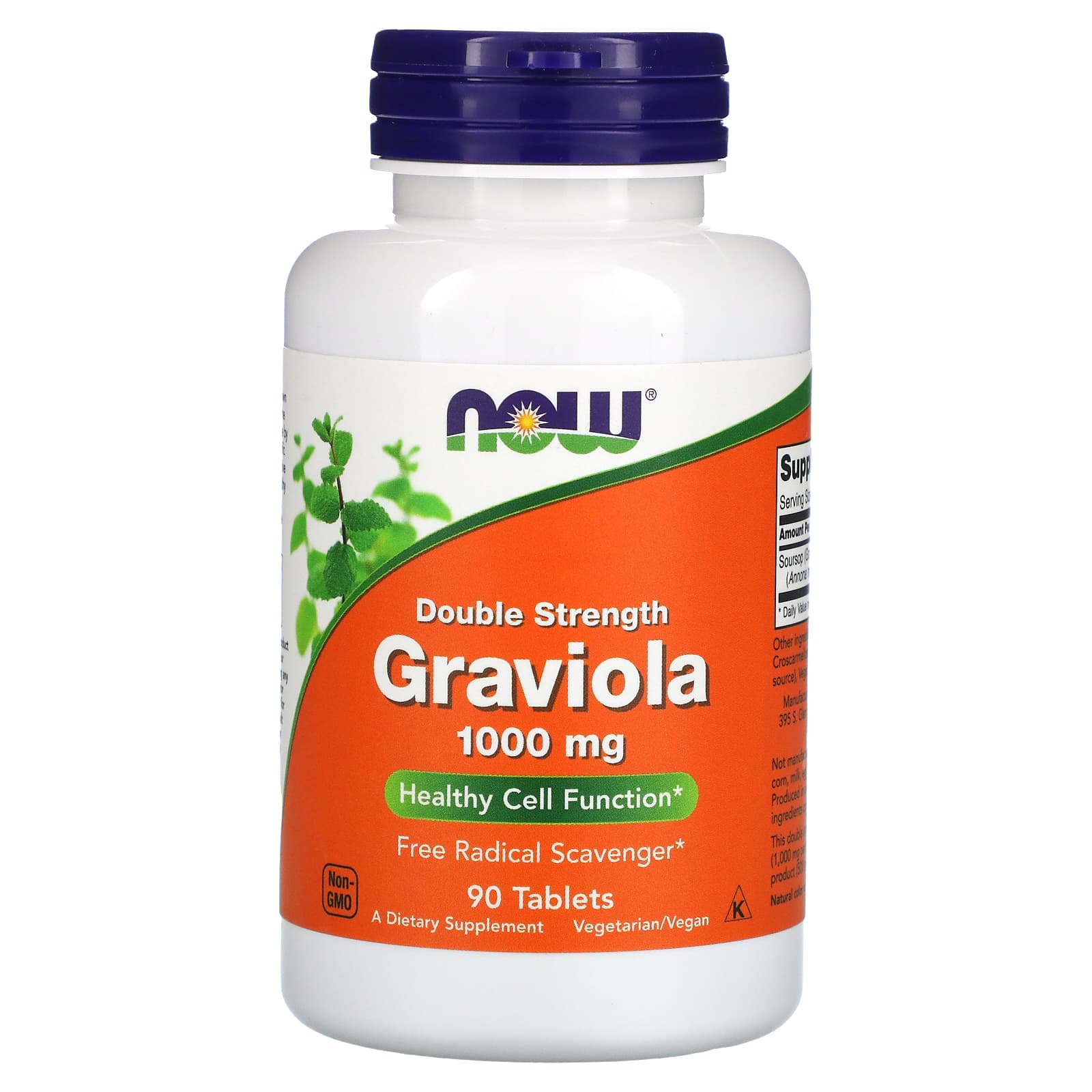 NOW Foods, Graviola, Double Strength, 1,000 mg, 90 Tablets - B01MSBJ8NY
