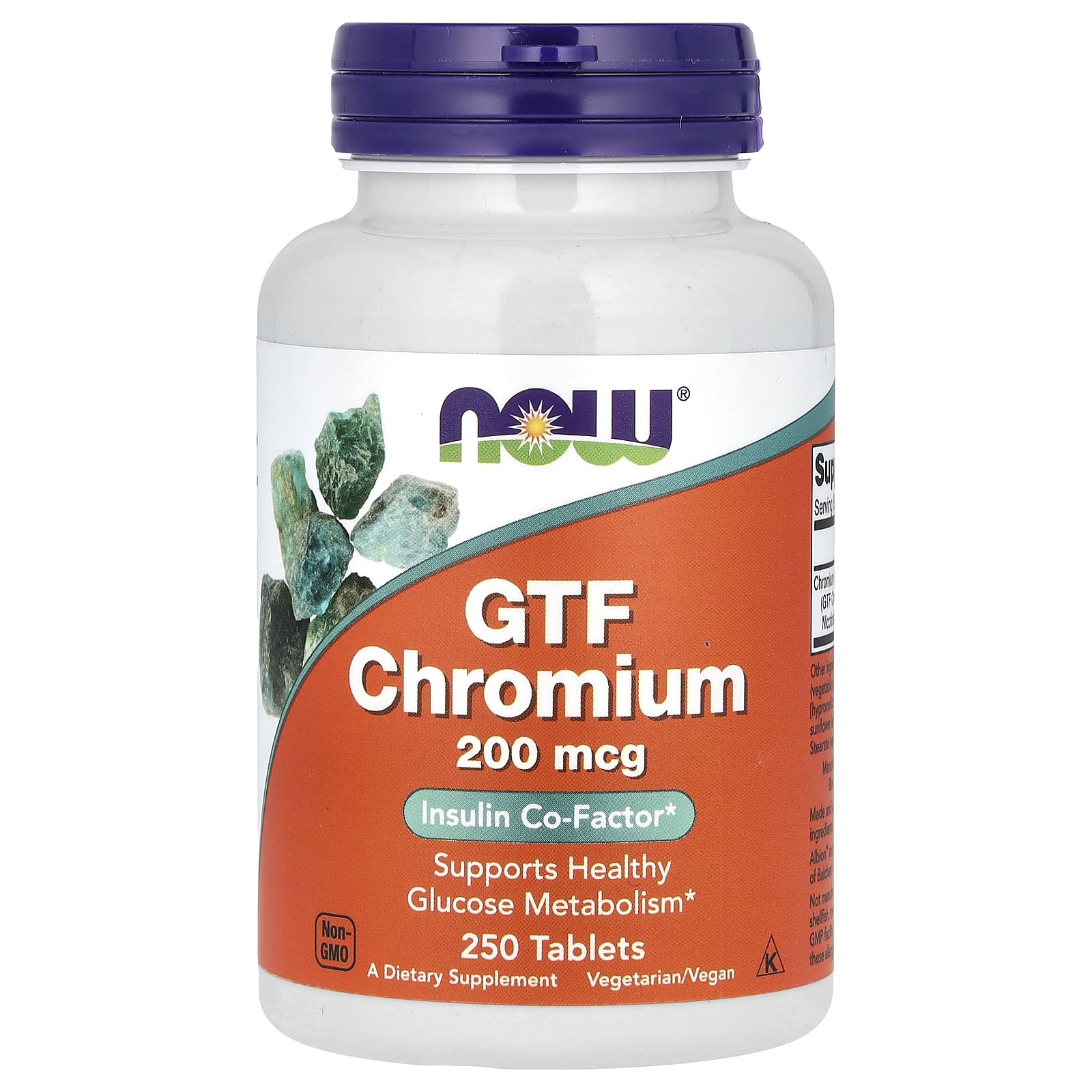 NOW Foods, GTF Chromium, 200 mcg, 250 Tablets - B0013HPP0E