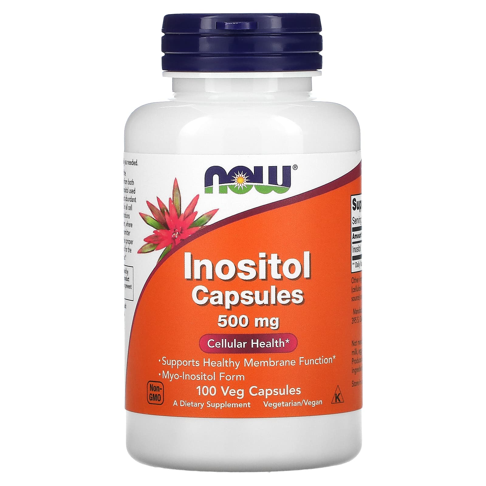 NOW Foods, Inositol Capsules, 500 mg, 100 Veg Capsules - B0002PU5YO