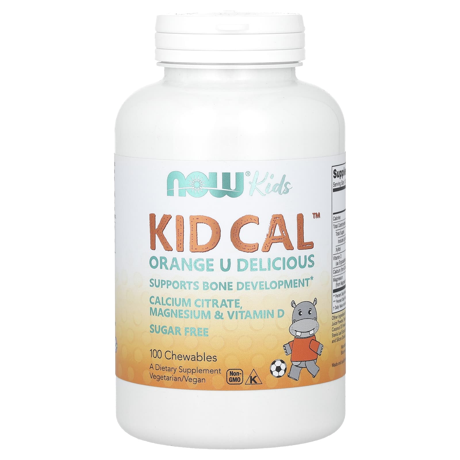 NOW Foods, Kid Cal, Orange, 100 Chewables - B000RGC1D6