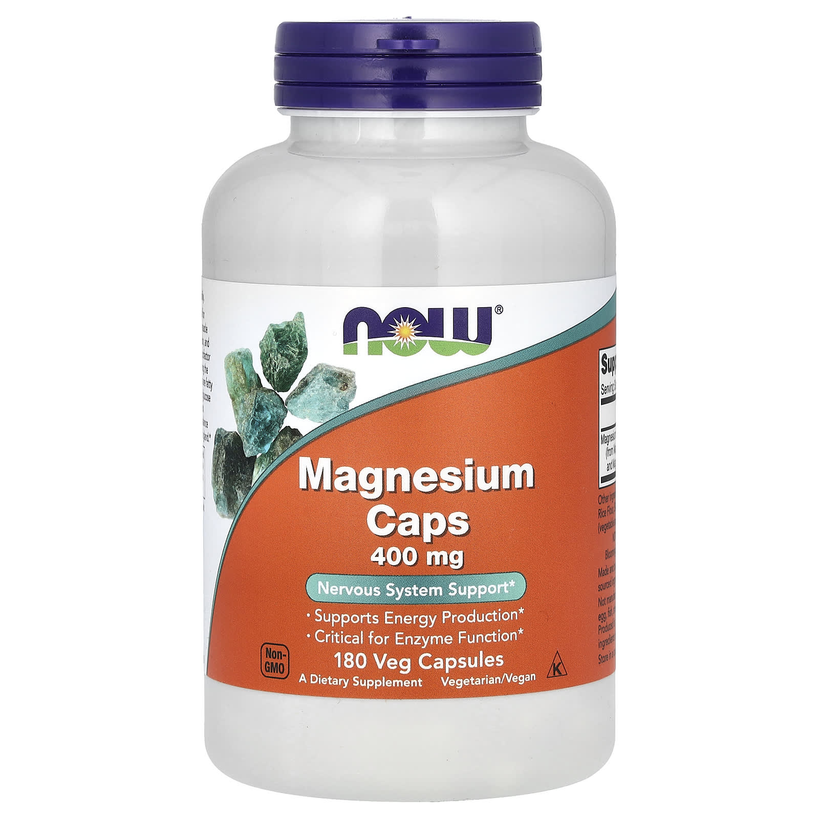 NOW Foods, Magnesium Caps, 400 mg, 180 Veg Capsules - B00CPJEGMW
