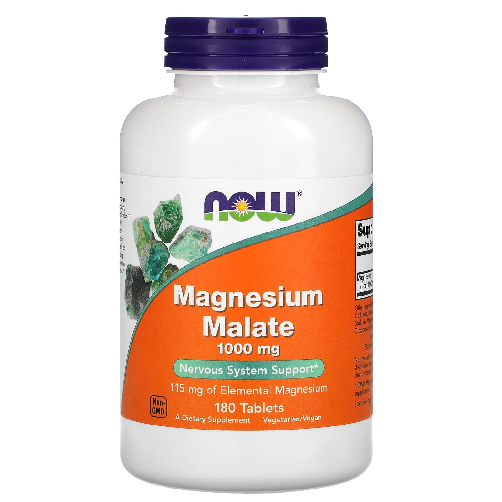 NOW Foods, Magnesium Malate, 1,000 mg, 180 Tablets - B0013OW0J6