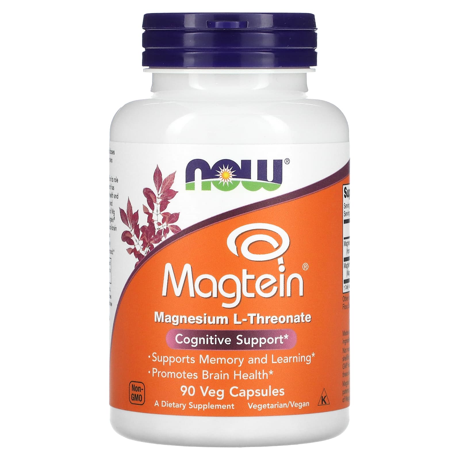 NOW Foods, Magtein, Magnesium L-Threonate, 90 Veg Capsules - B00JEZQAFG