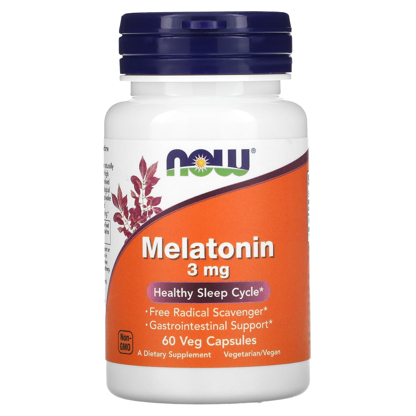 NOW Foods, Melatonin, 3 mg, 60 Veg Capsules - B001F0R9BM