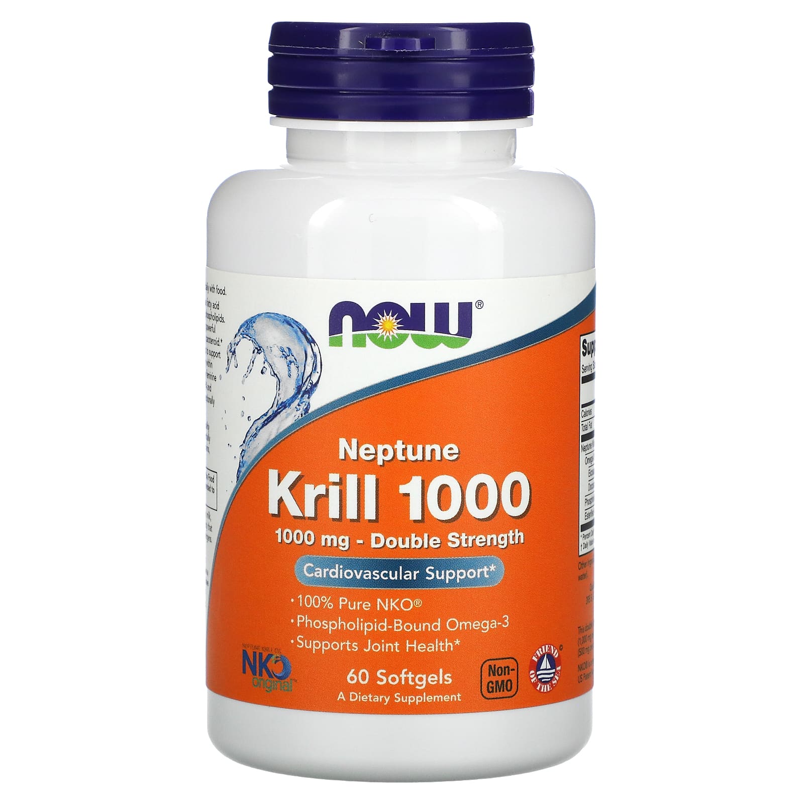 NOW Foods, Neptune Krill 1000, Double Strength, 1,000 mg, 60 Softgels - B0038NB8M0