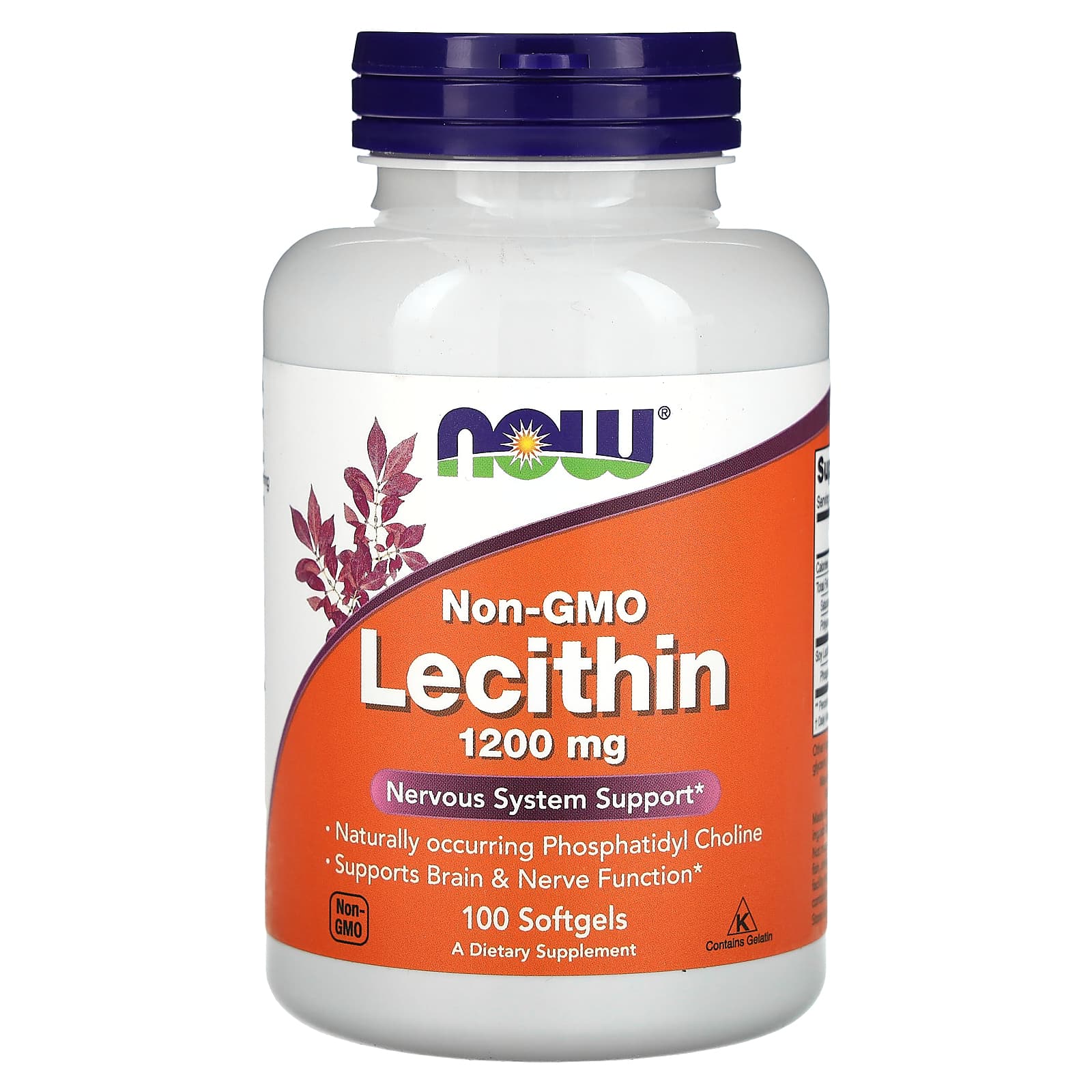 NOW Foods, Non-GMO Lecithin, 3,600 mg, 100 Softgels (1,200 mg per Softgel) - B000MGOXUA