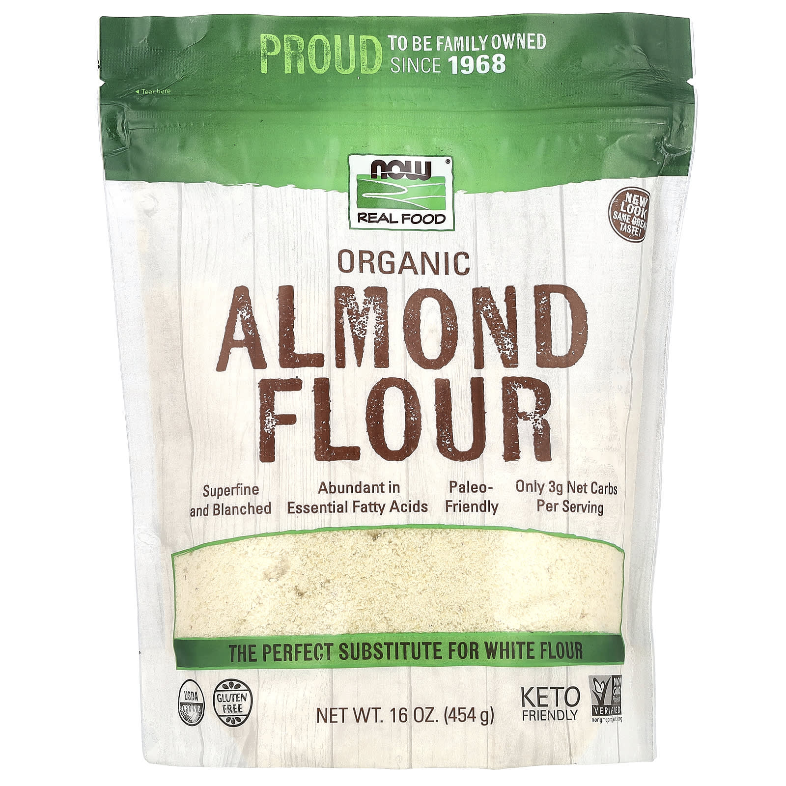 NOW Foods, Organic Almond Flour, 16 oz (454 g) - B07ZV768ZK