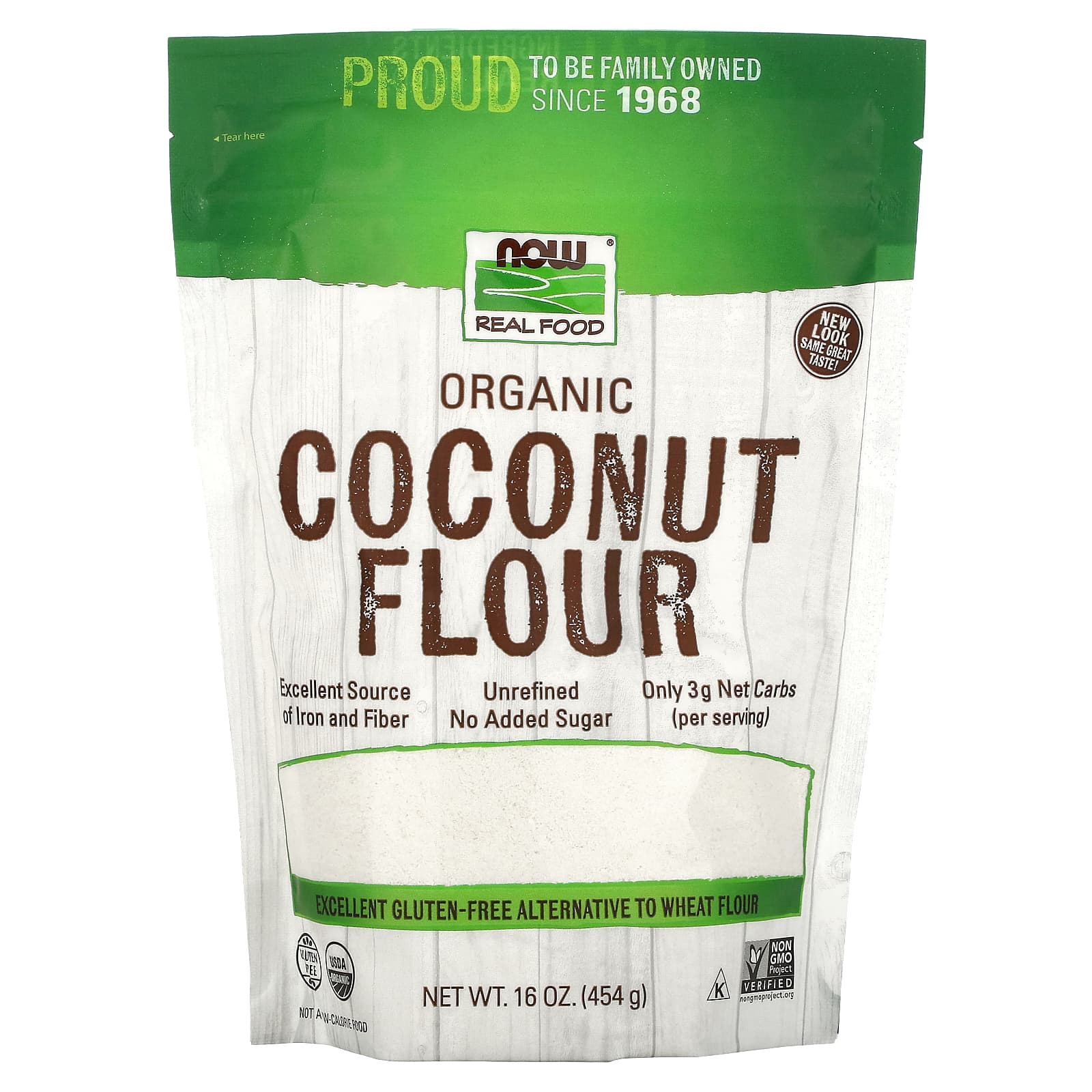 NOW Foods, Organic Coconut Flour, 16 oz (454 g) - B00PD2B68K