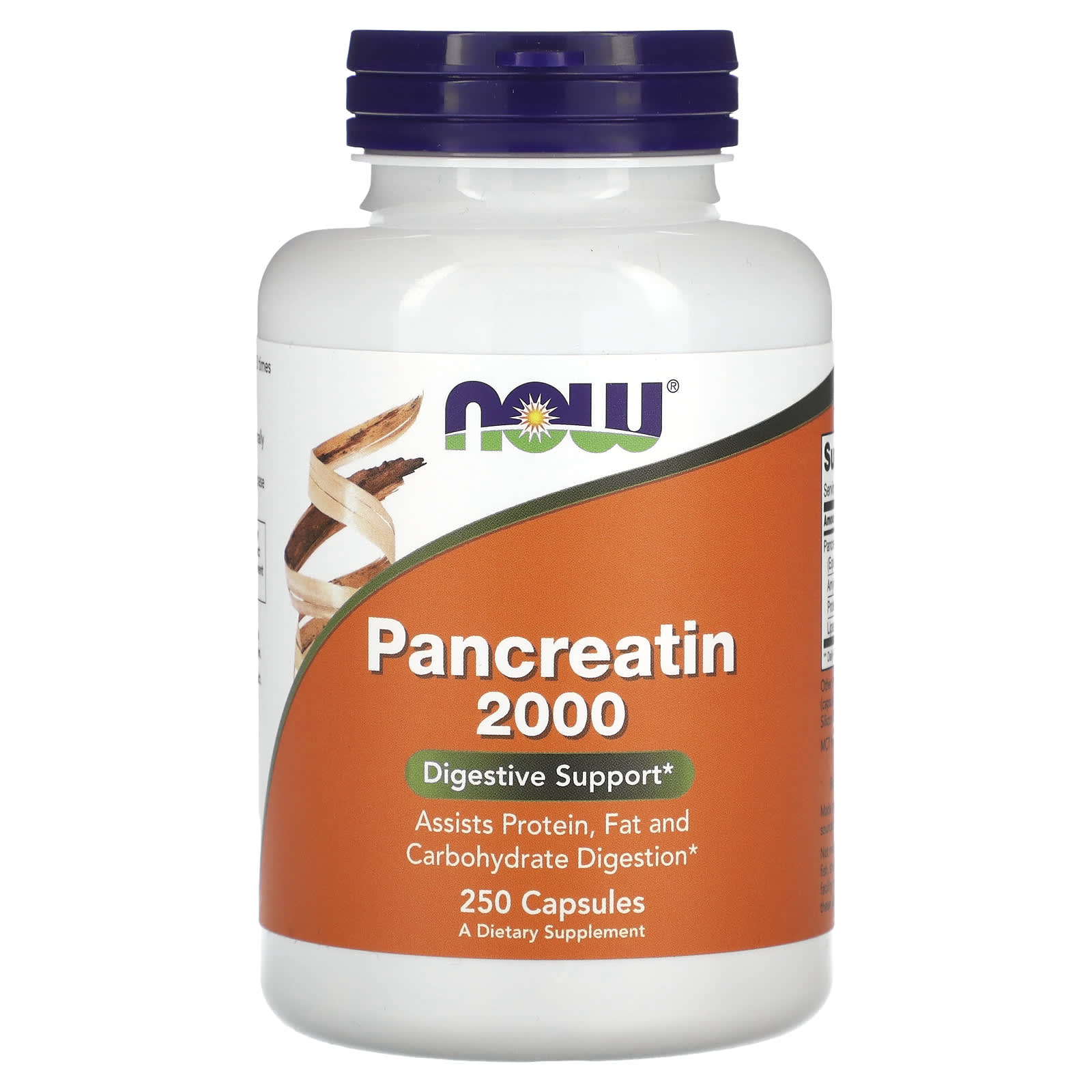 NOW Foods, Pancreatin 2000, 250 Capsules - B000776KK0