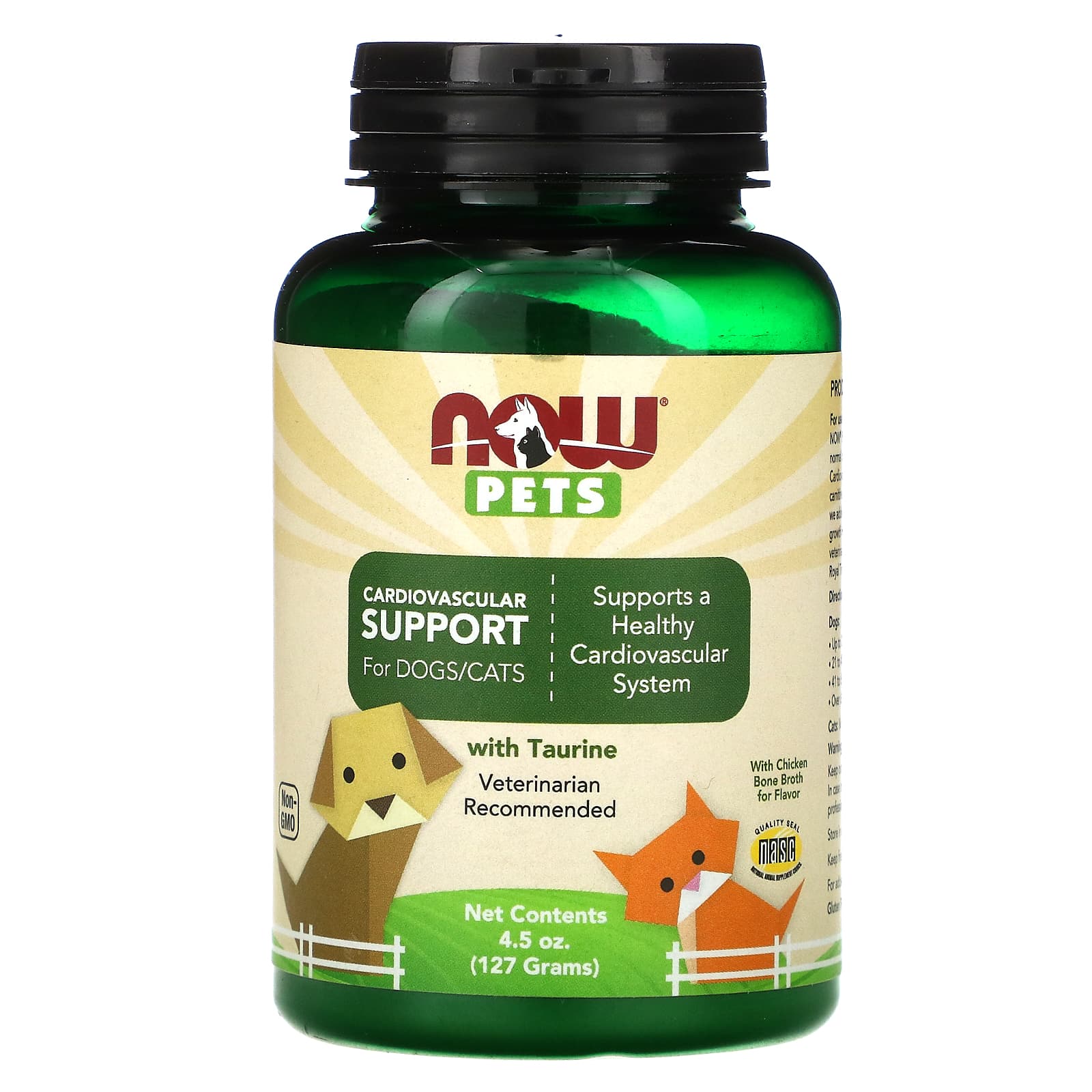 NOW Foods, Pets, Cardiovascular Support for Dogs/Cats, 4.5 oz (127 g) - B082ZMDGV9