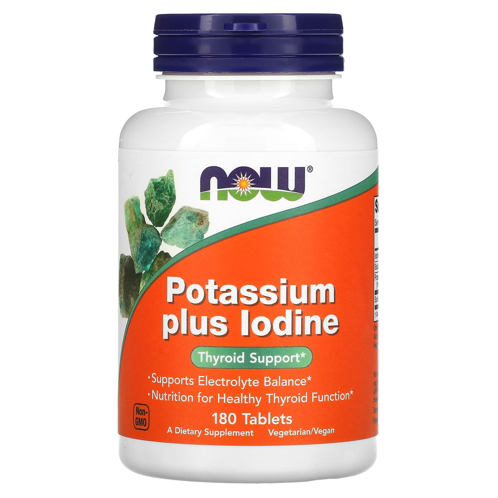 NOW Foods, Potassium Plus Iodine, 180 Tablets - B000MGWG8Q