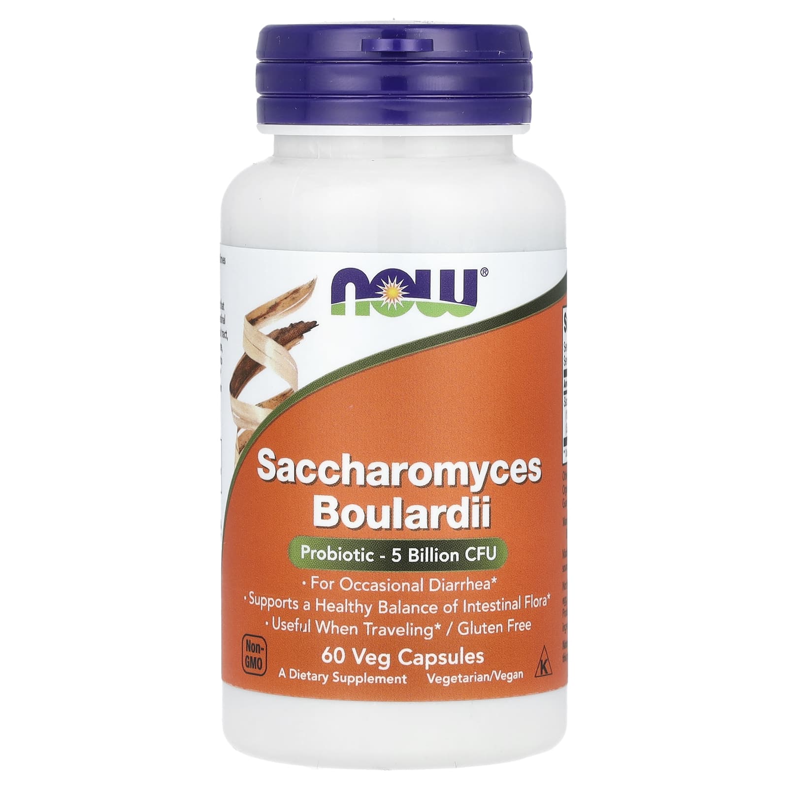 NOW Foods, Saccharomyces Boulardii, Probiotic , 5 Billion CFU, 60 Veg Capsules - B0053W995W