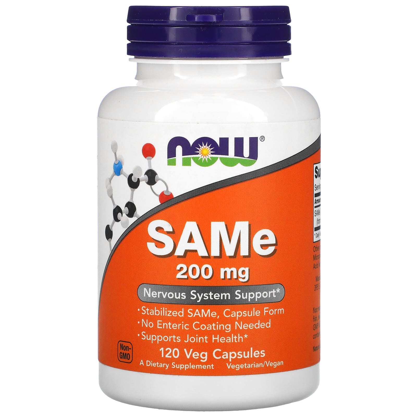 NOW Foods, SAMe (Disulfate Tosylate), 200 mg, 120 Veg Capsules - B07H4PZCKH