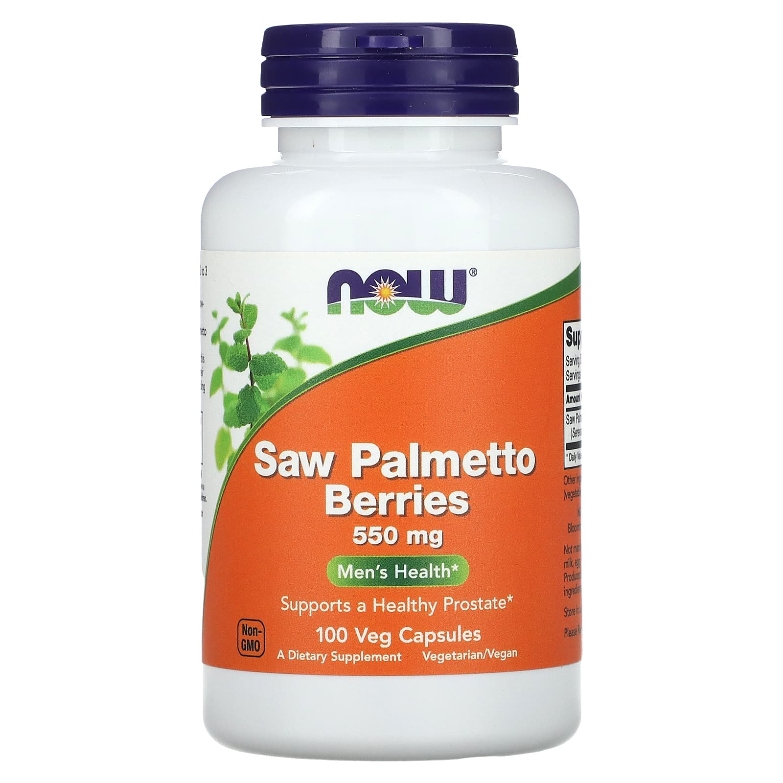 NOW Foods, Saw Palmetto Berries, Men's Health, 550 mg, 100 Veg Capsules - B000MGOYXG