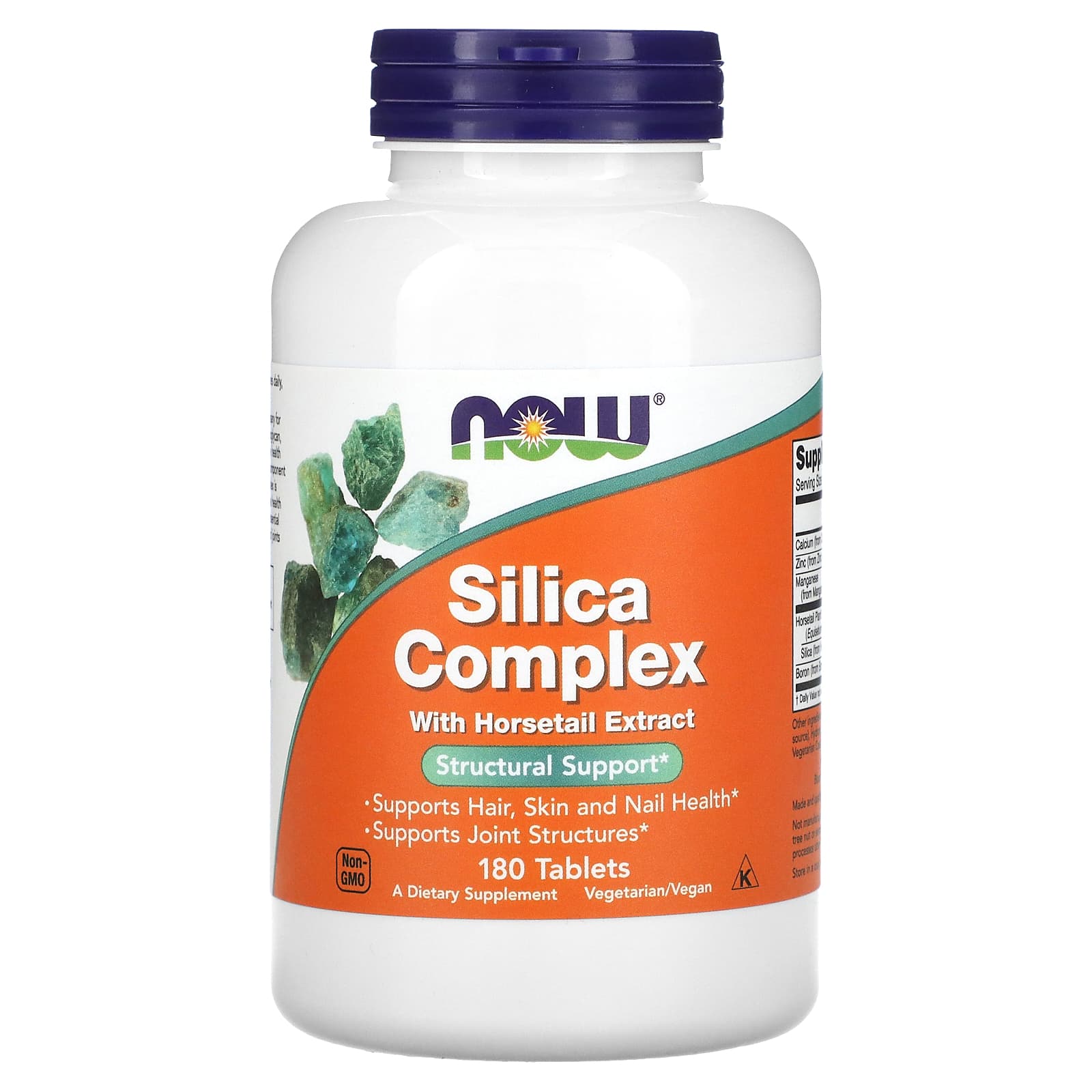 NOW Foods, Silica Complex with Horsetail Extract, 180 Tablets - B00028M04Y