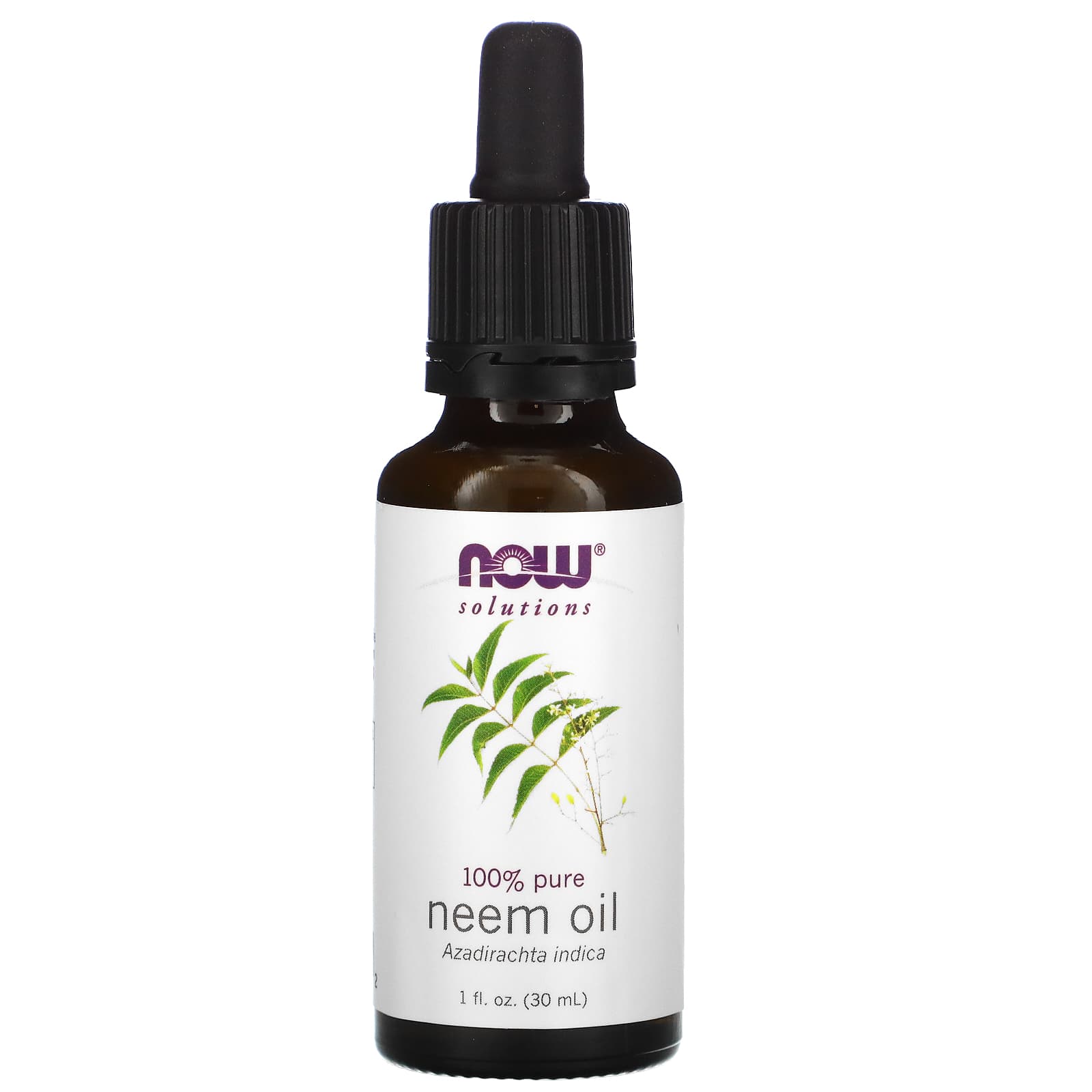 NOW Foods, Solutions, 100% Pure Neem Oil, 1 fl oz (30 ml) - B009K6TZTM