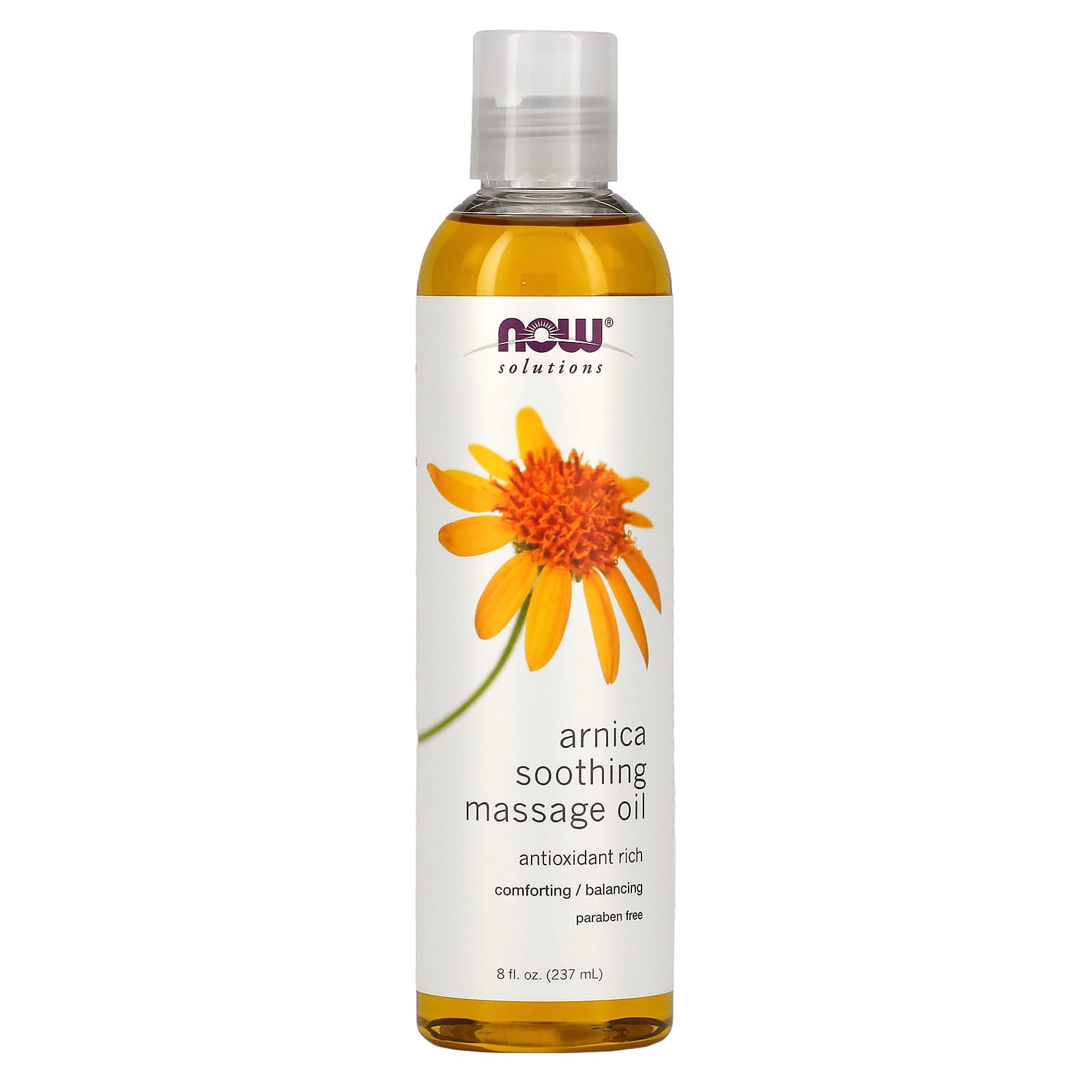 NOW Foods, Solutions, Arnica Soothing Massage Oil, 8 fl oz (237 ml) - B0019LWTWG