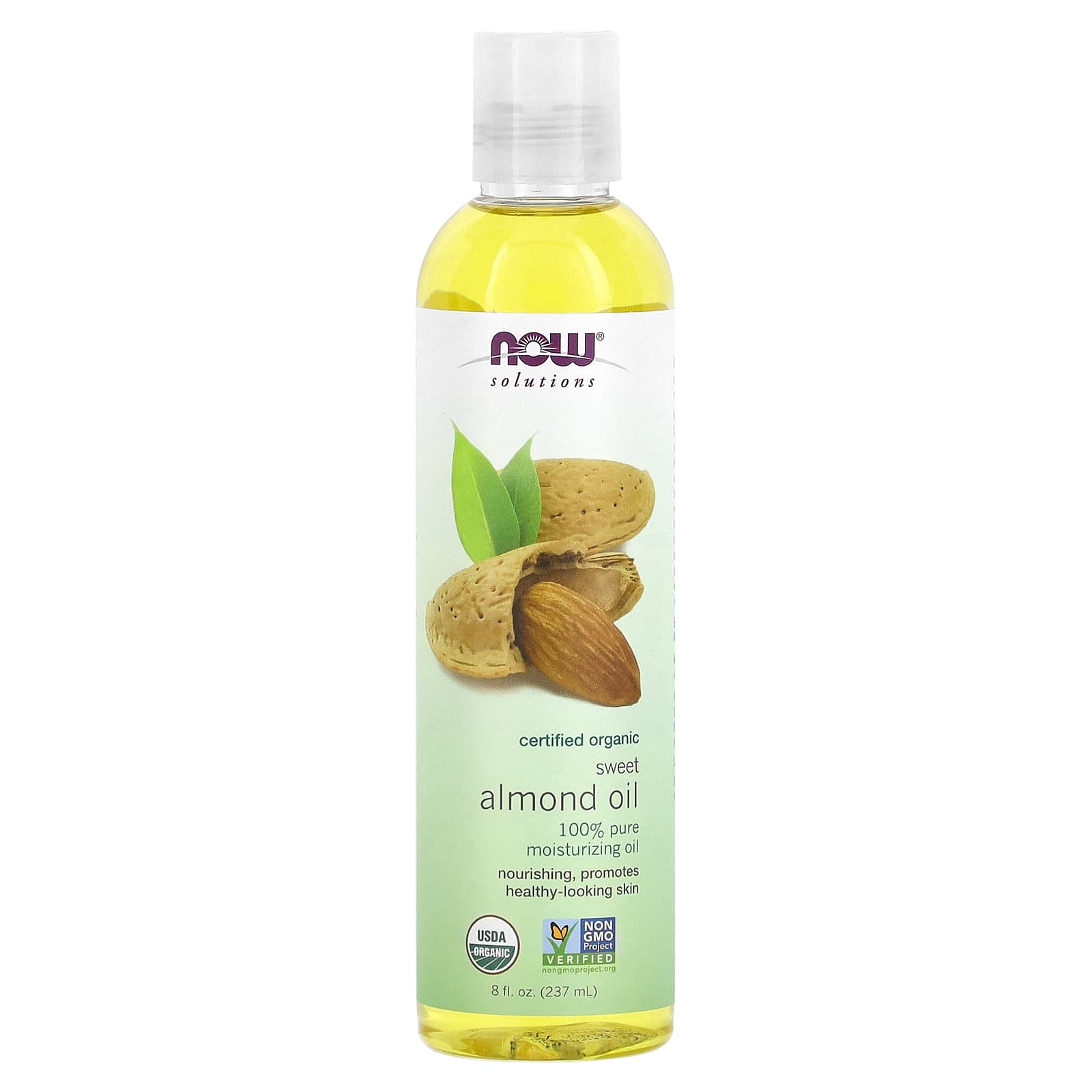 NOW Foods, Solutions, Certified Organic Sweet Almond Oil, 8 fl oz (237 ml) - B007A50P4E