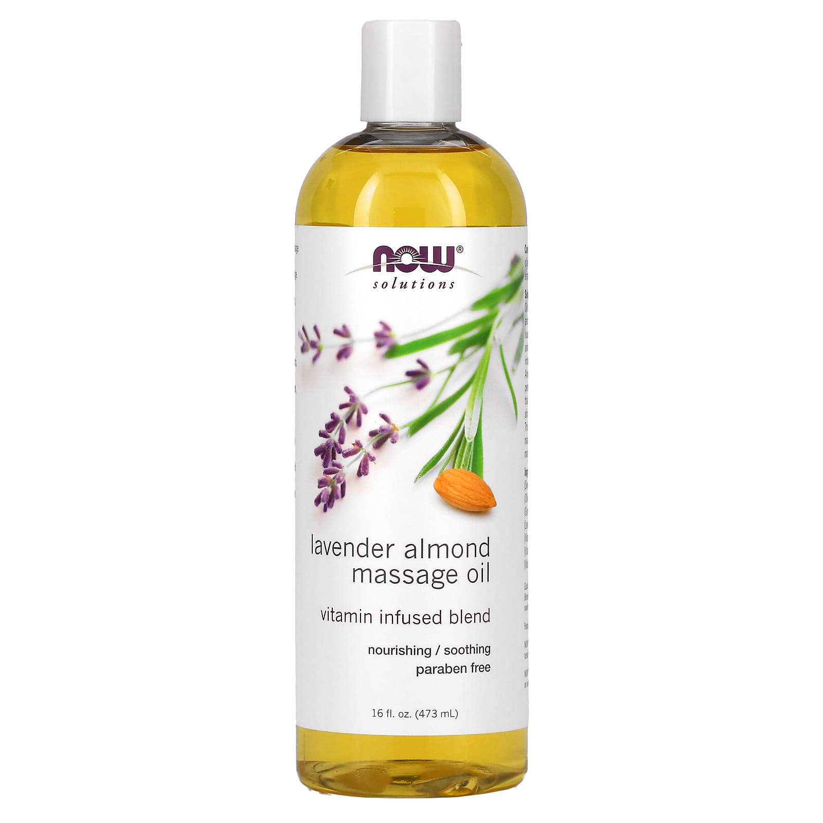 NOW Foods, Solutions, Lavender Almond Massage Oil, 16 fl oz (473 ml) - B000MGR38O