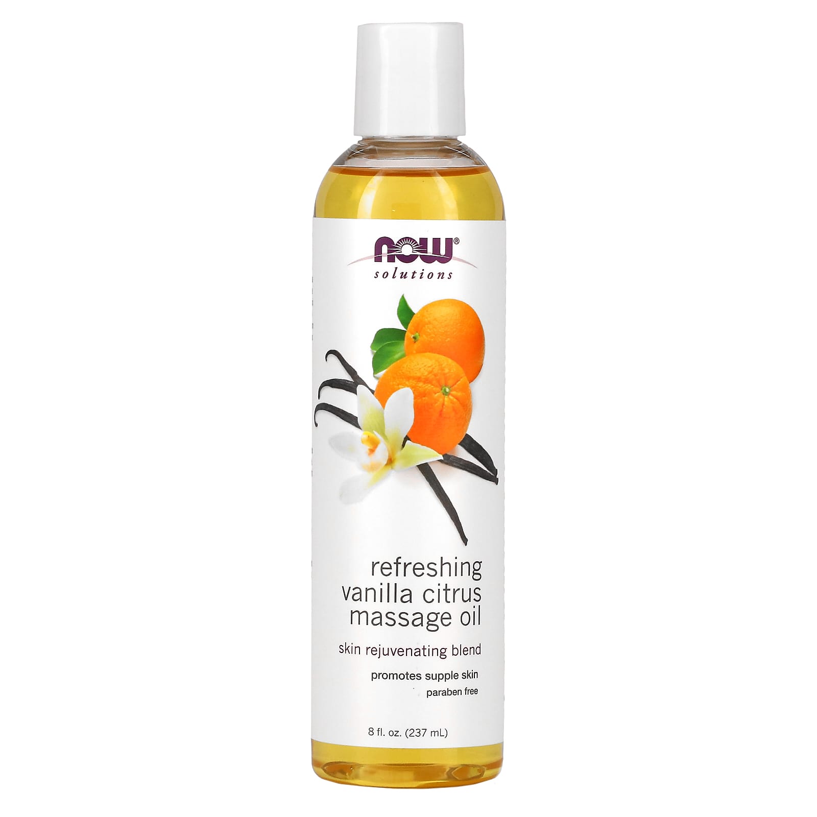 NOW Foods, Solutions, Refreshing Vanilla Citrus Massage Oil, 8 fl oz (237 ml) - B007P0ASK0