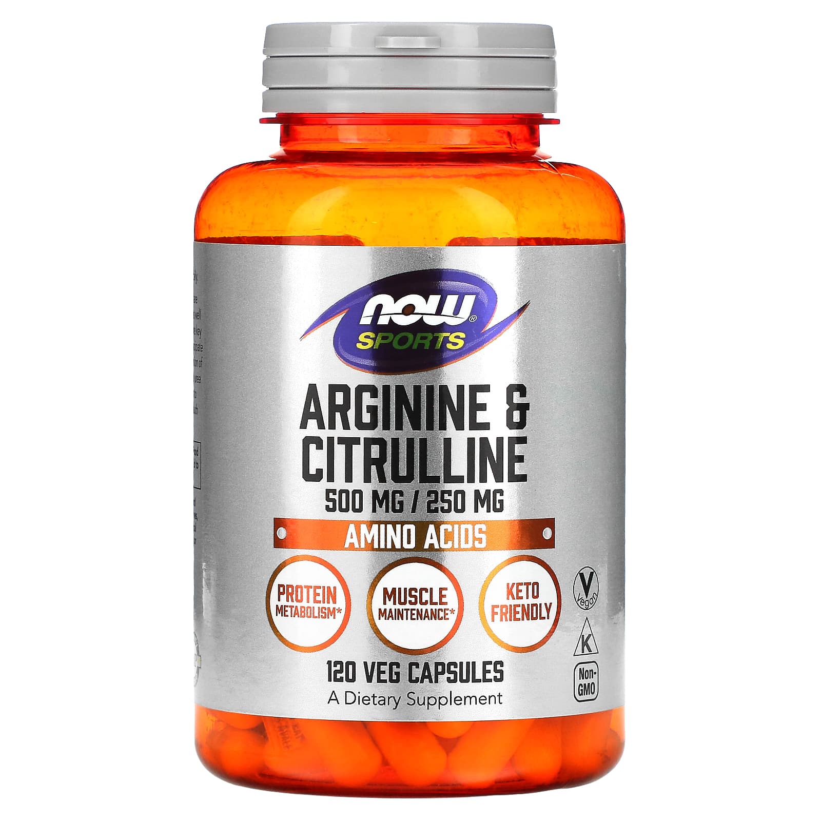 NOW Foods, Sports, Arginine & Citrulline, 120 Veg Capsules - B002609QQG