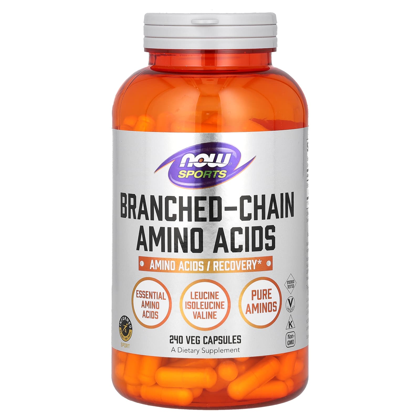 NOW Foods, Sports, Branched-Chain Amino Acids, 240 Veg Capsules - B001LXS06G