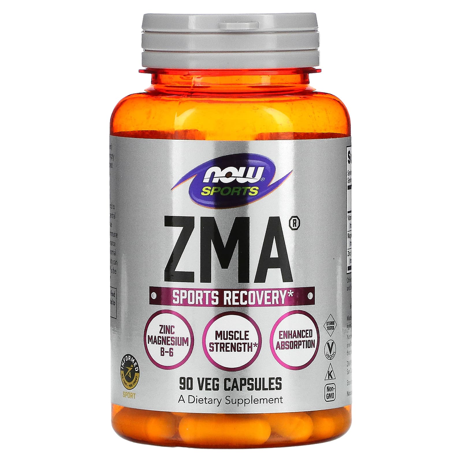 NOW Foods, Sports, ZMA, Sports Recovery, 90 Veg Capsules - B0013OZGQ0