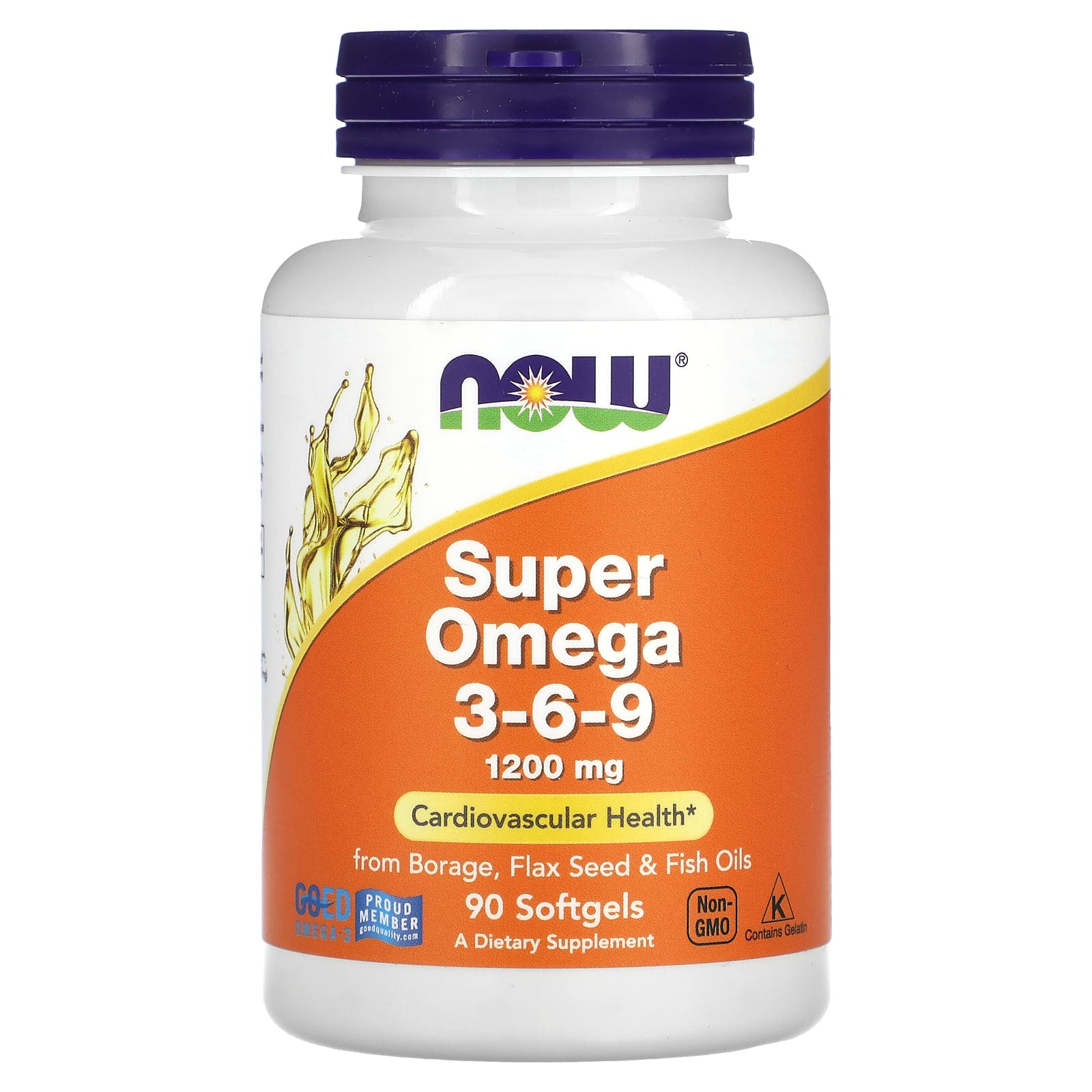 NOW Foods, Super Omega 3-6-9, 1,200 mg, 90 Softgels - B001F0R9GW