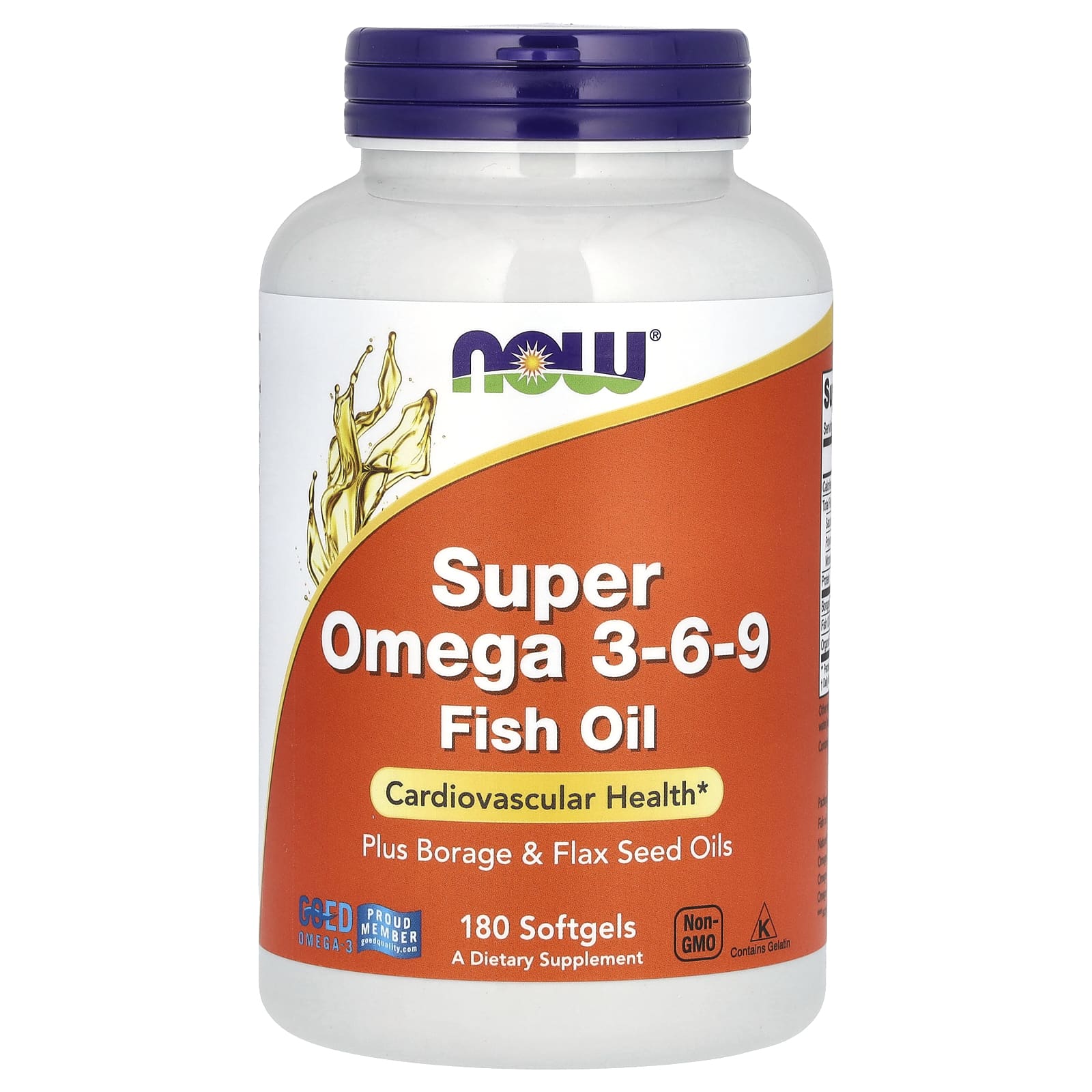 NOW Foods, Super Omega 3-6-9, 180 Softgels - B0013OUVK6