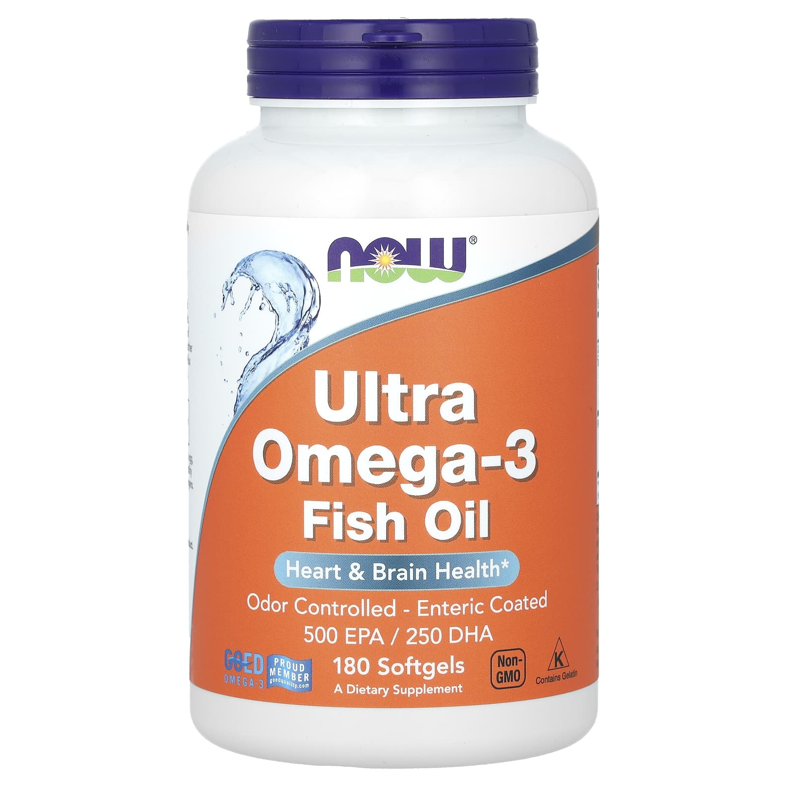 NOW Foods, Ultra Omega-3 Fish Oil, 180 Softgels - B000SE5SY6