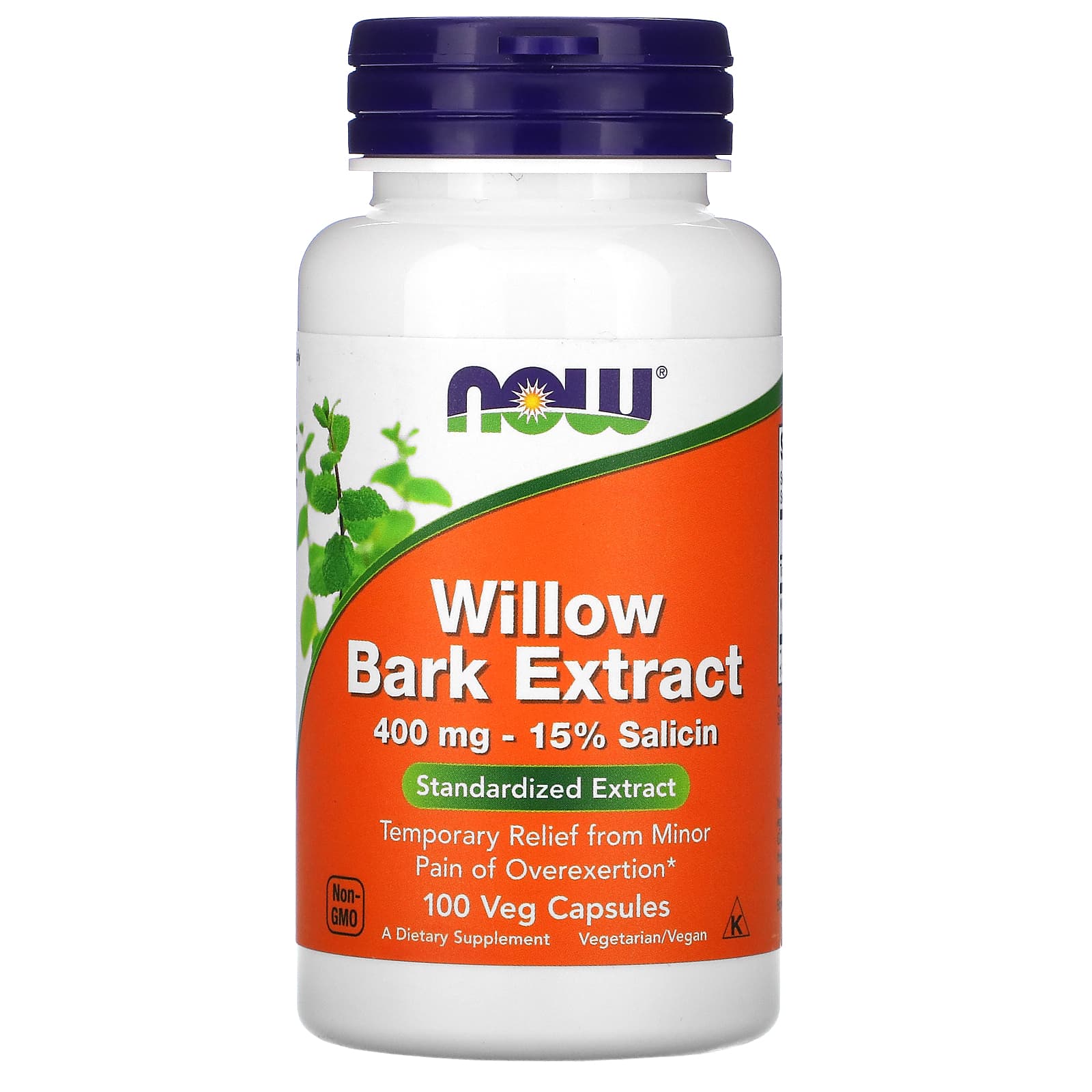 NOW Foods, Willow Bark Extract, 400 mg, 100 Veg Capsules - B0019LWTL2