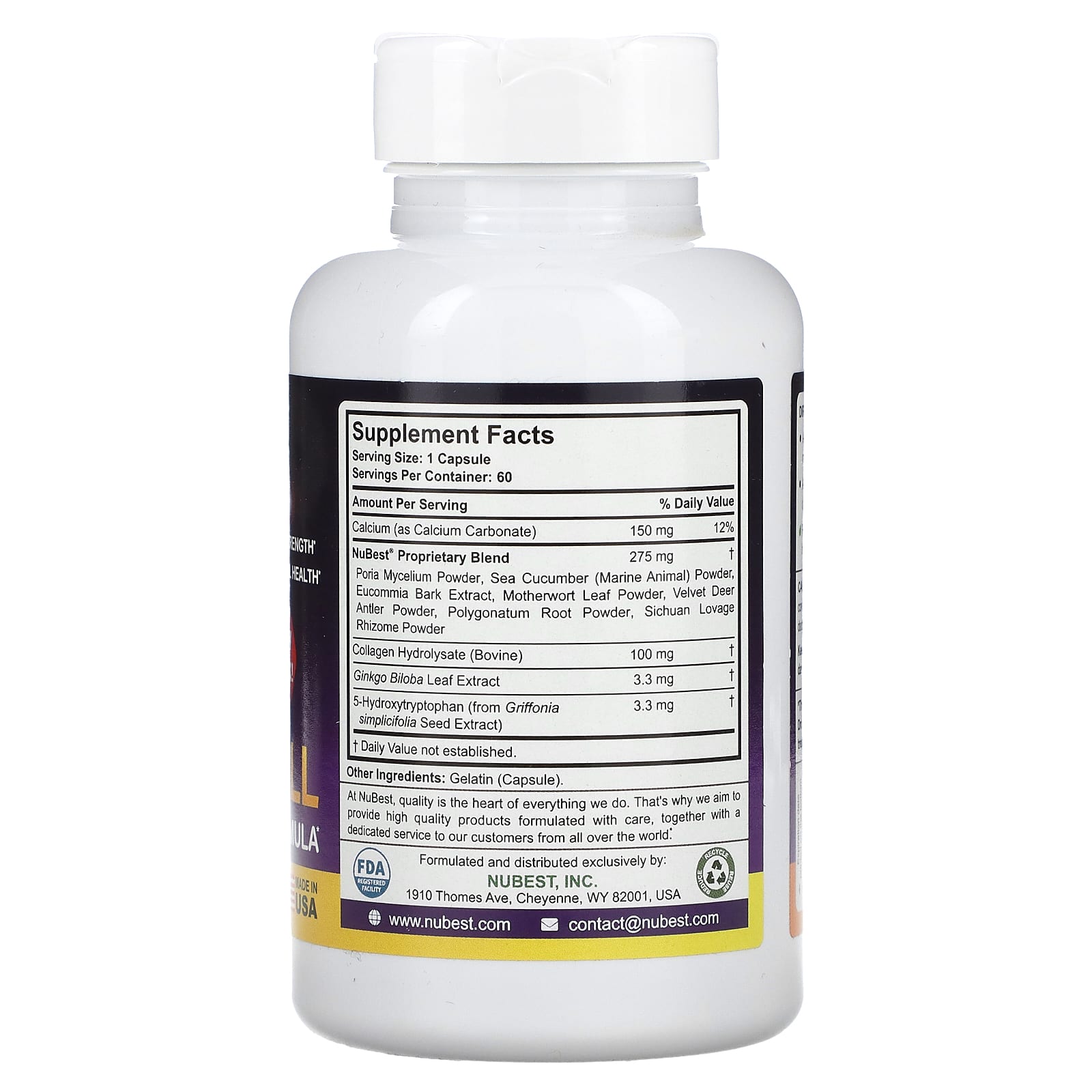 NuBest, Tall, Powerful Growth Formula, 60 Capsules - B0B5GB2WSW